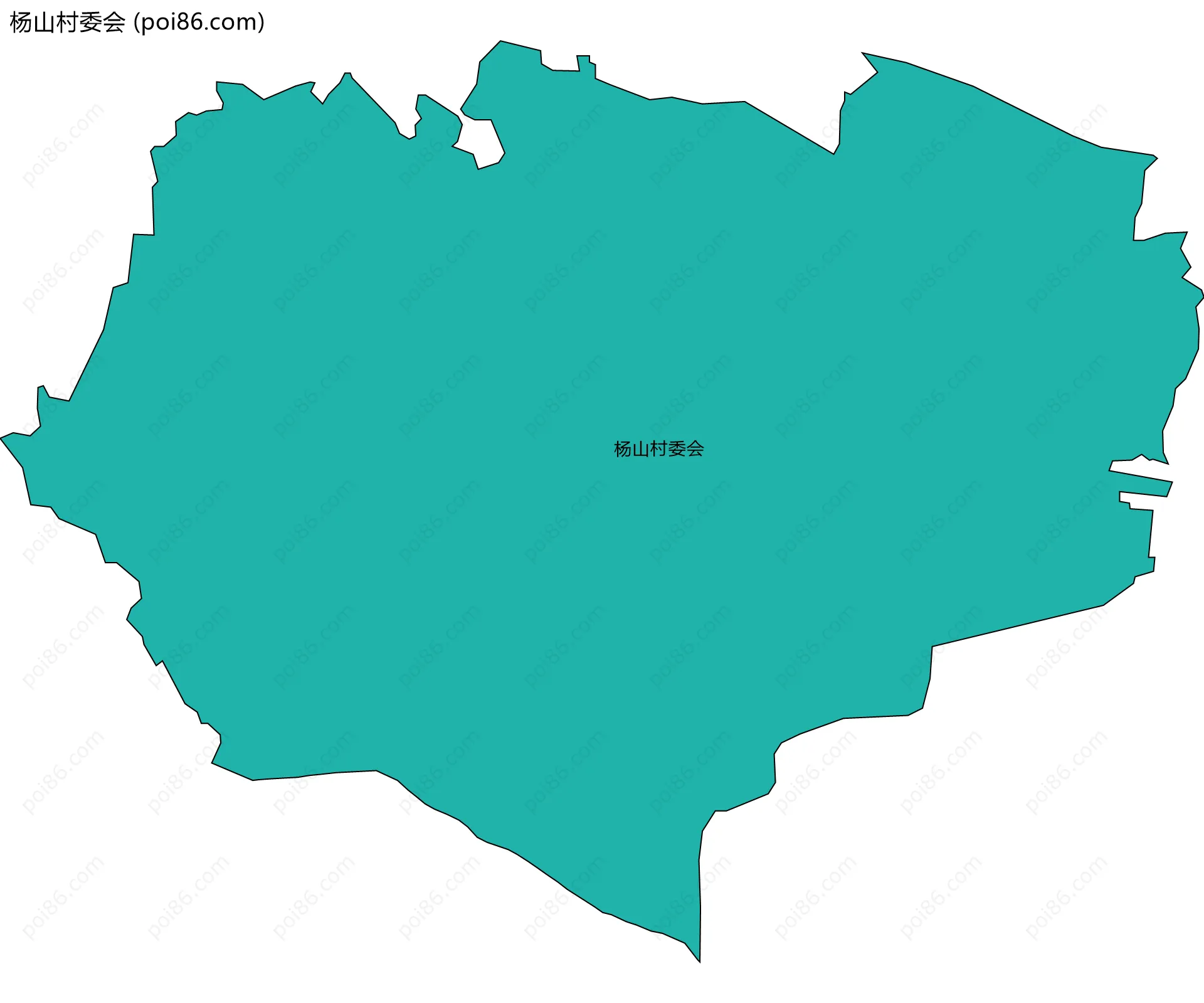 杨山村委会边界地图