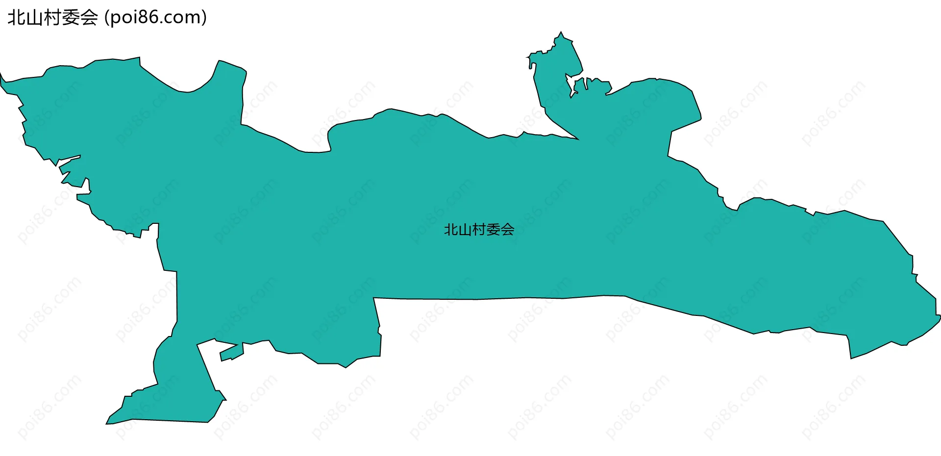 北山村委会边界地图