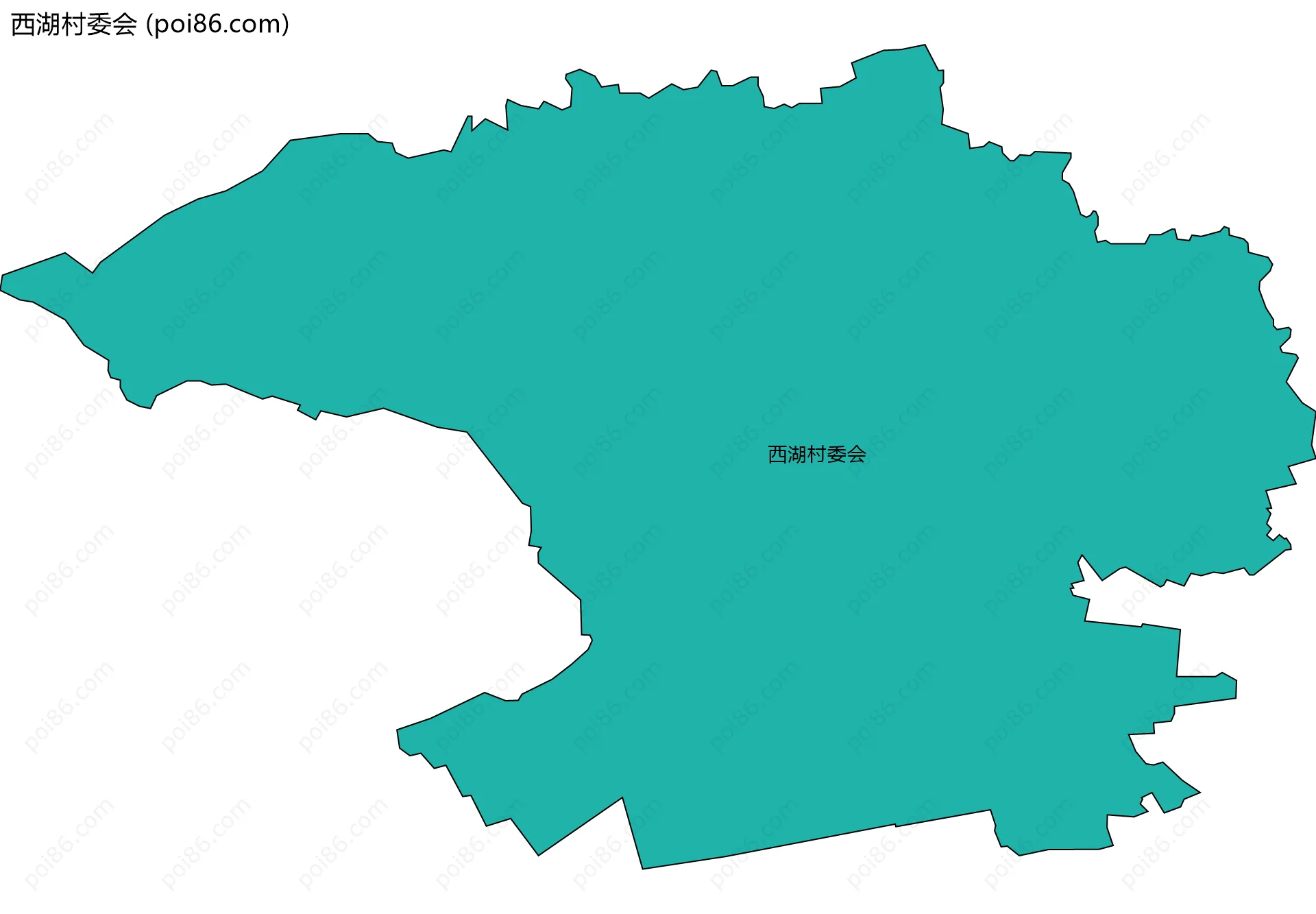 西湖村委会边界地图