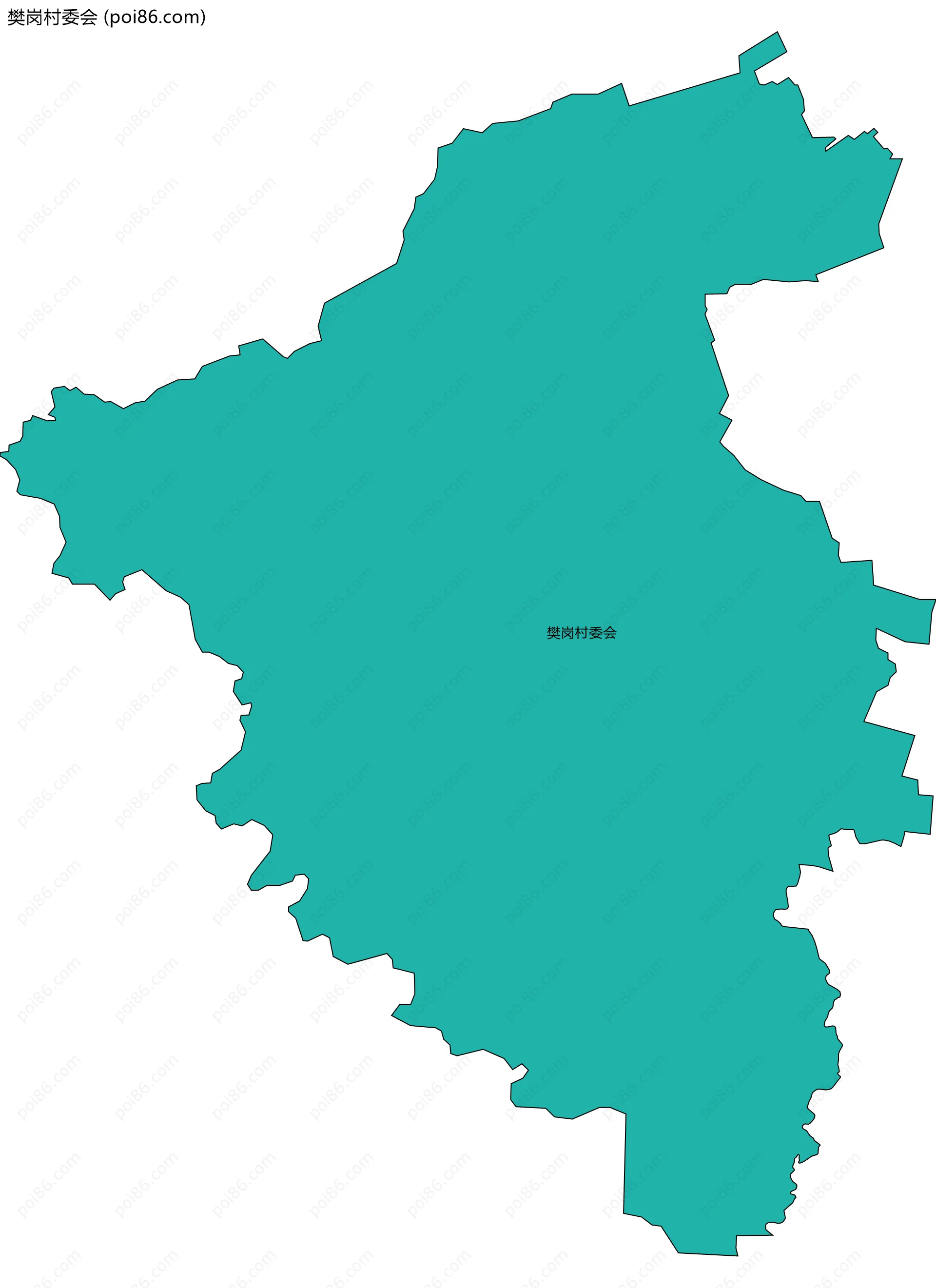 樊岗村委会边界地图