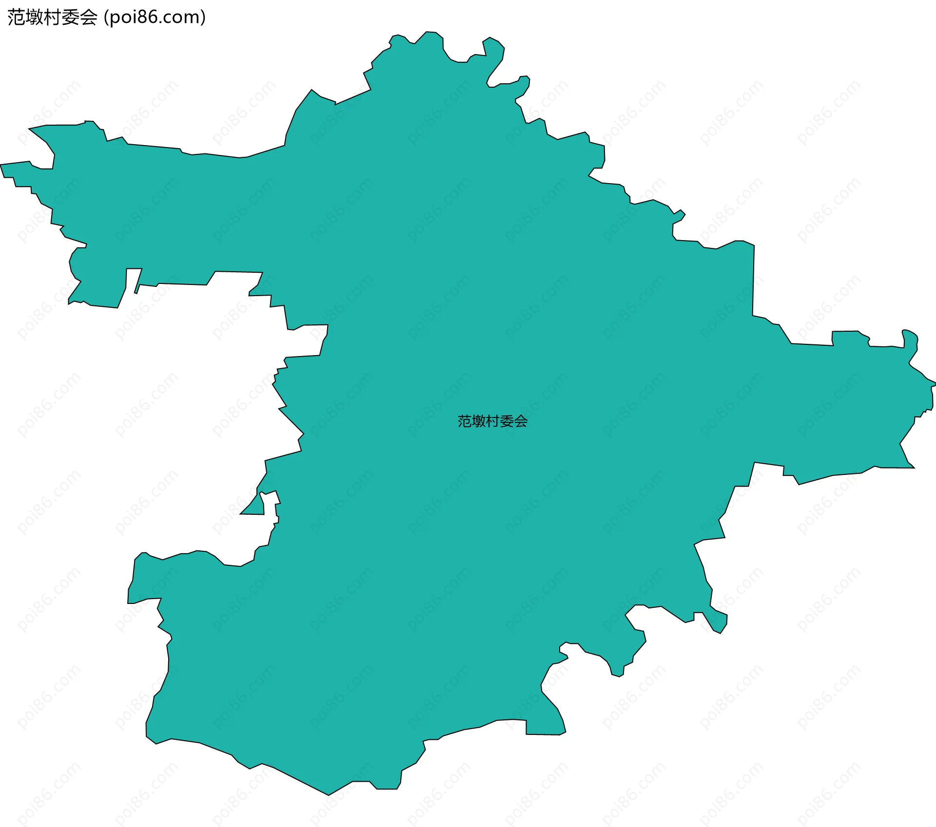 范墩村委会边界地图