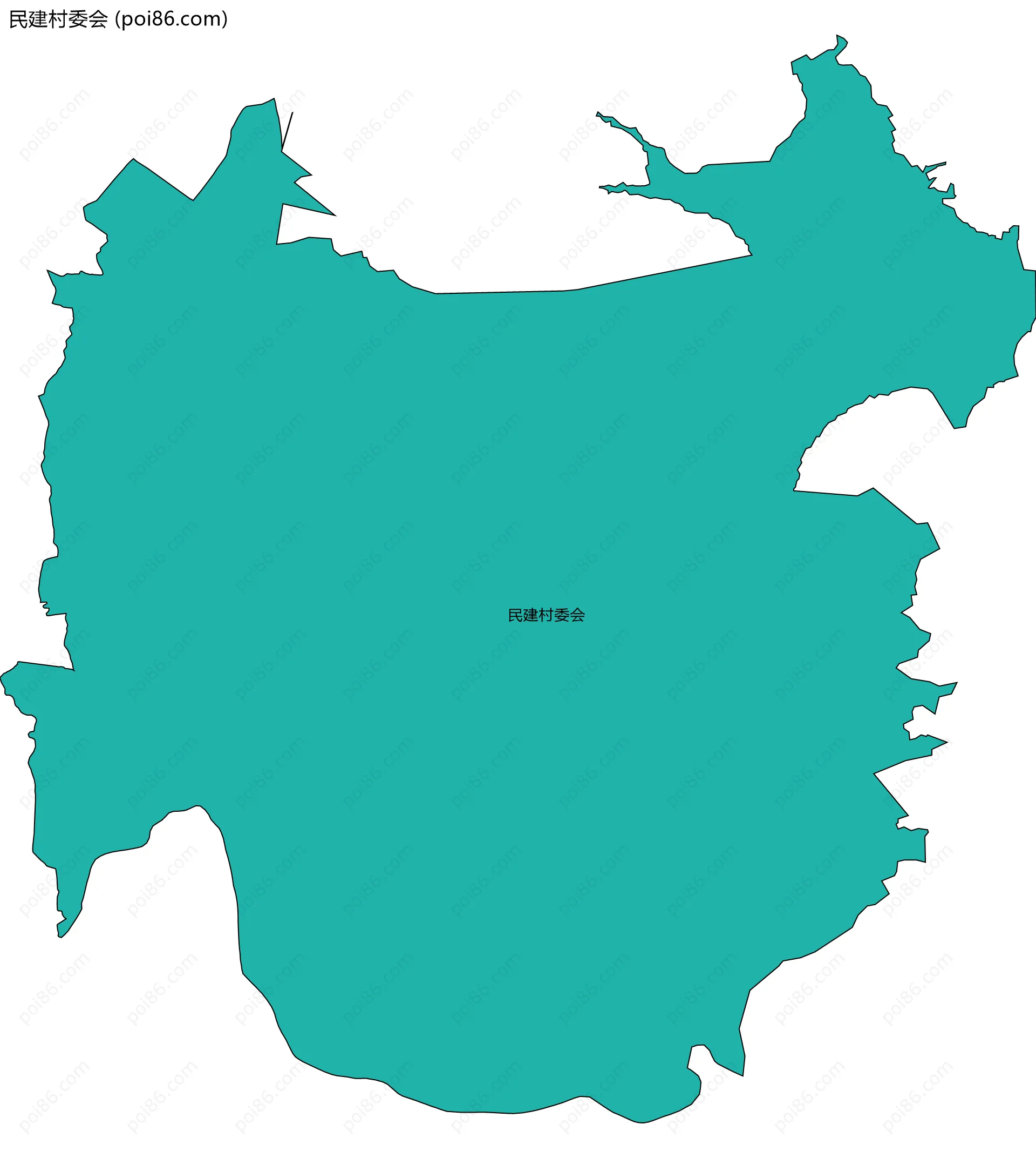 民建村委会边界地图