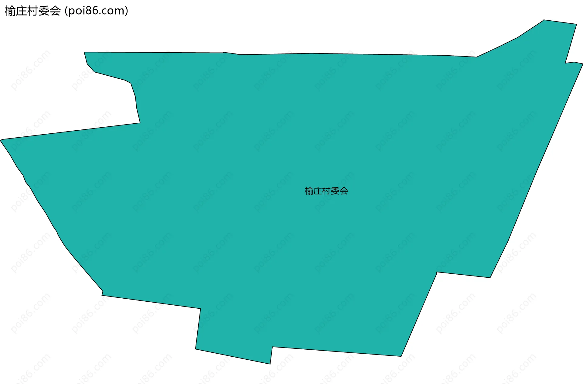榆庄村委会边界地图