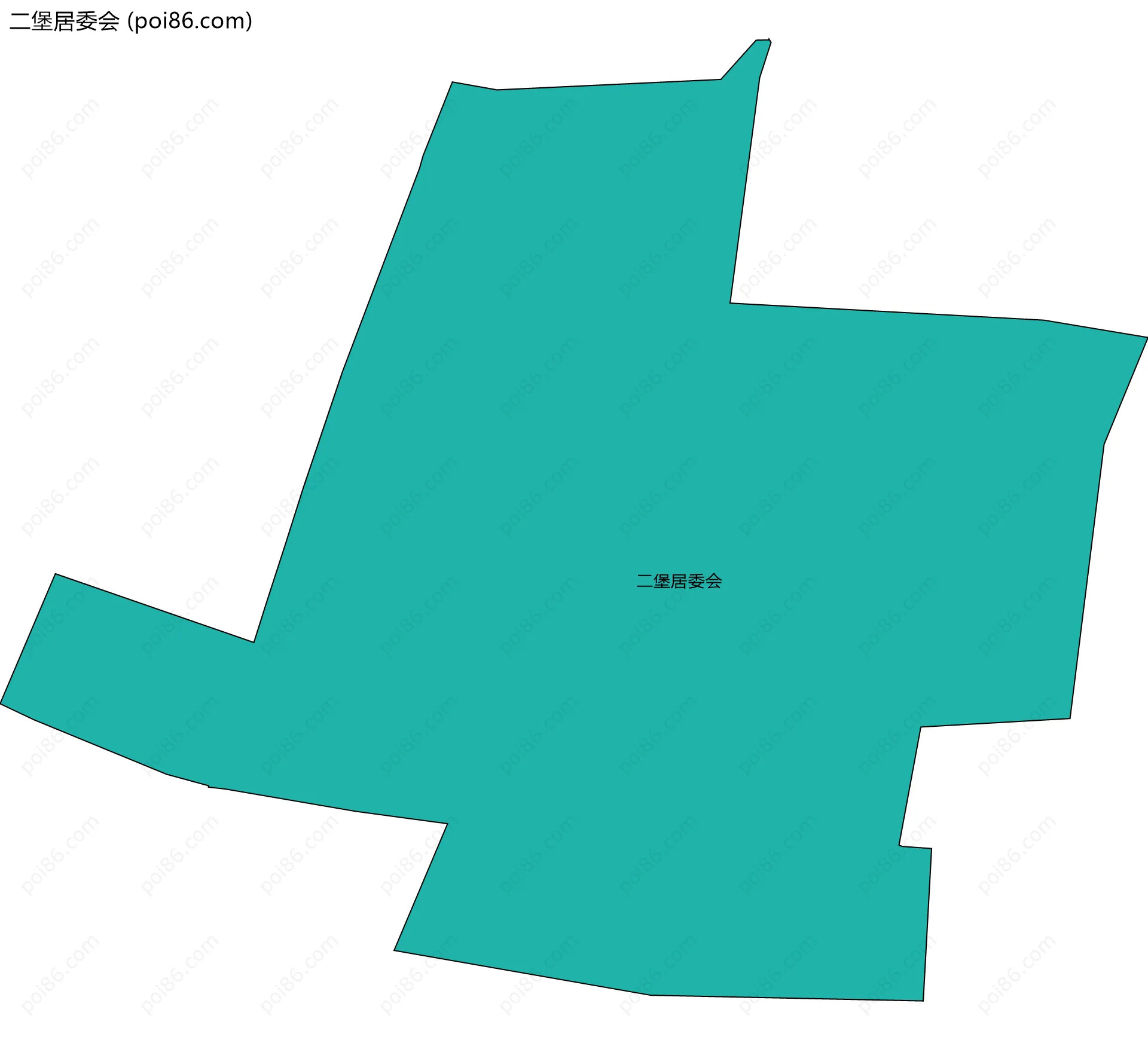 二堡居委会边界地图