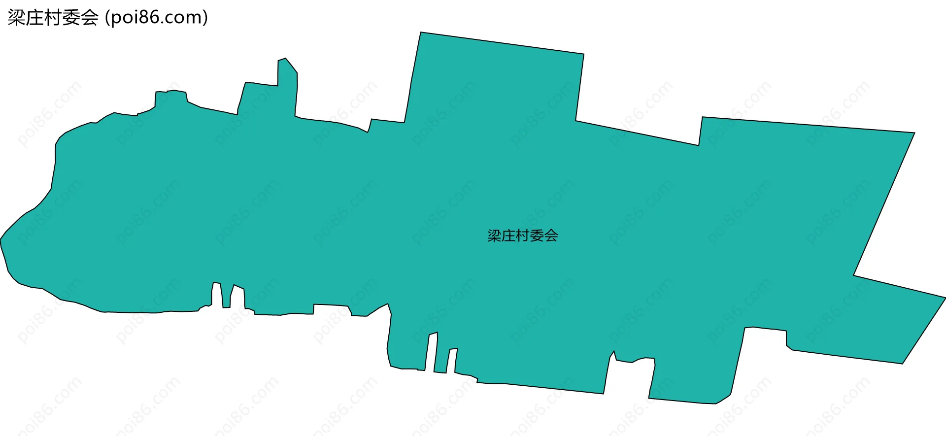 梁庄村委会边界地图