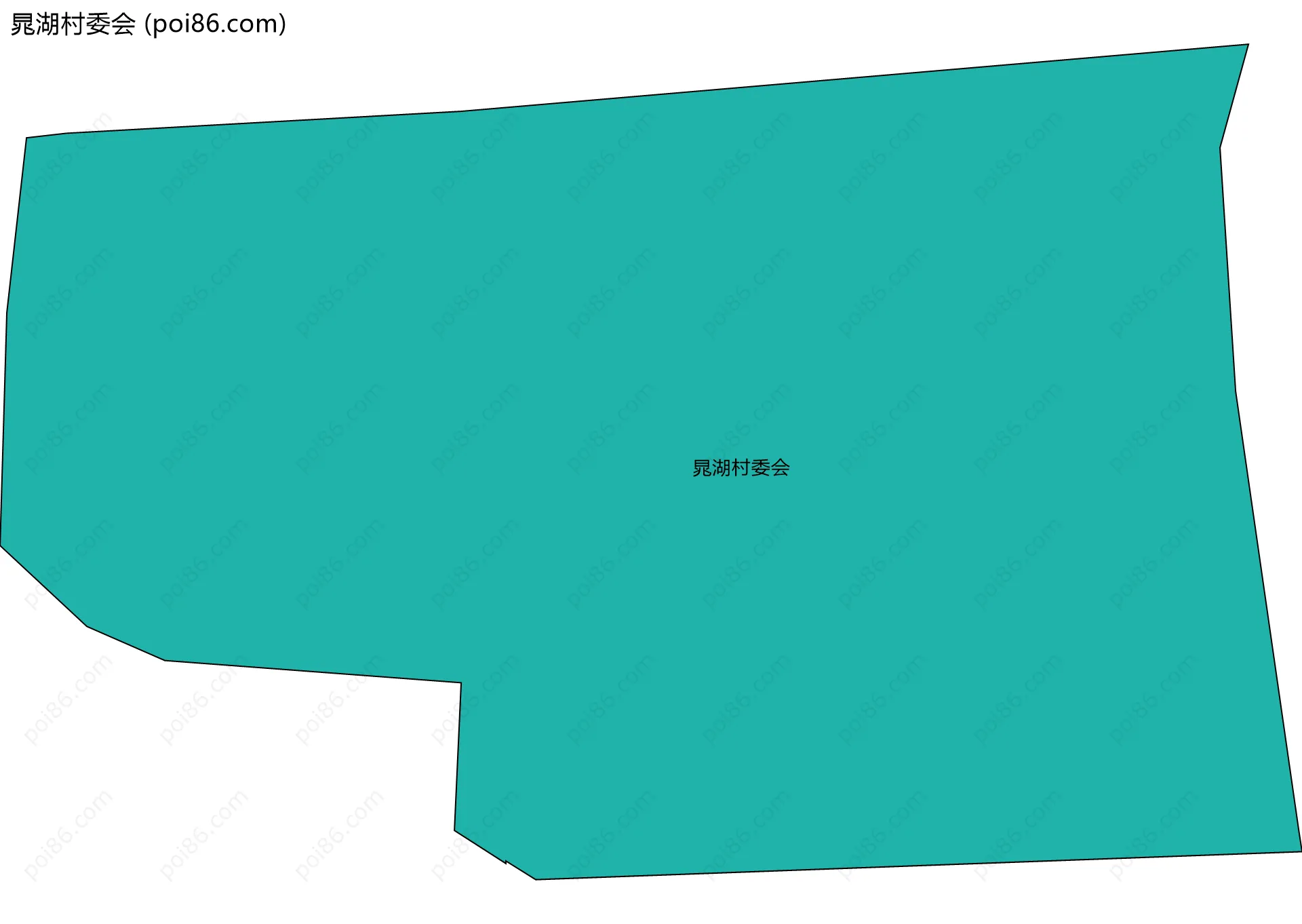 晁湖村委会边界地图