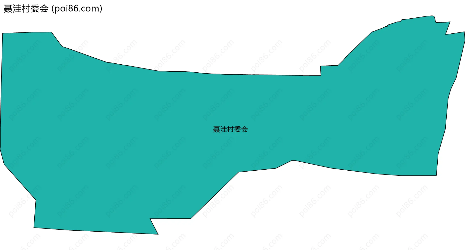 聂洼村委会边界地图