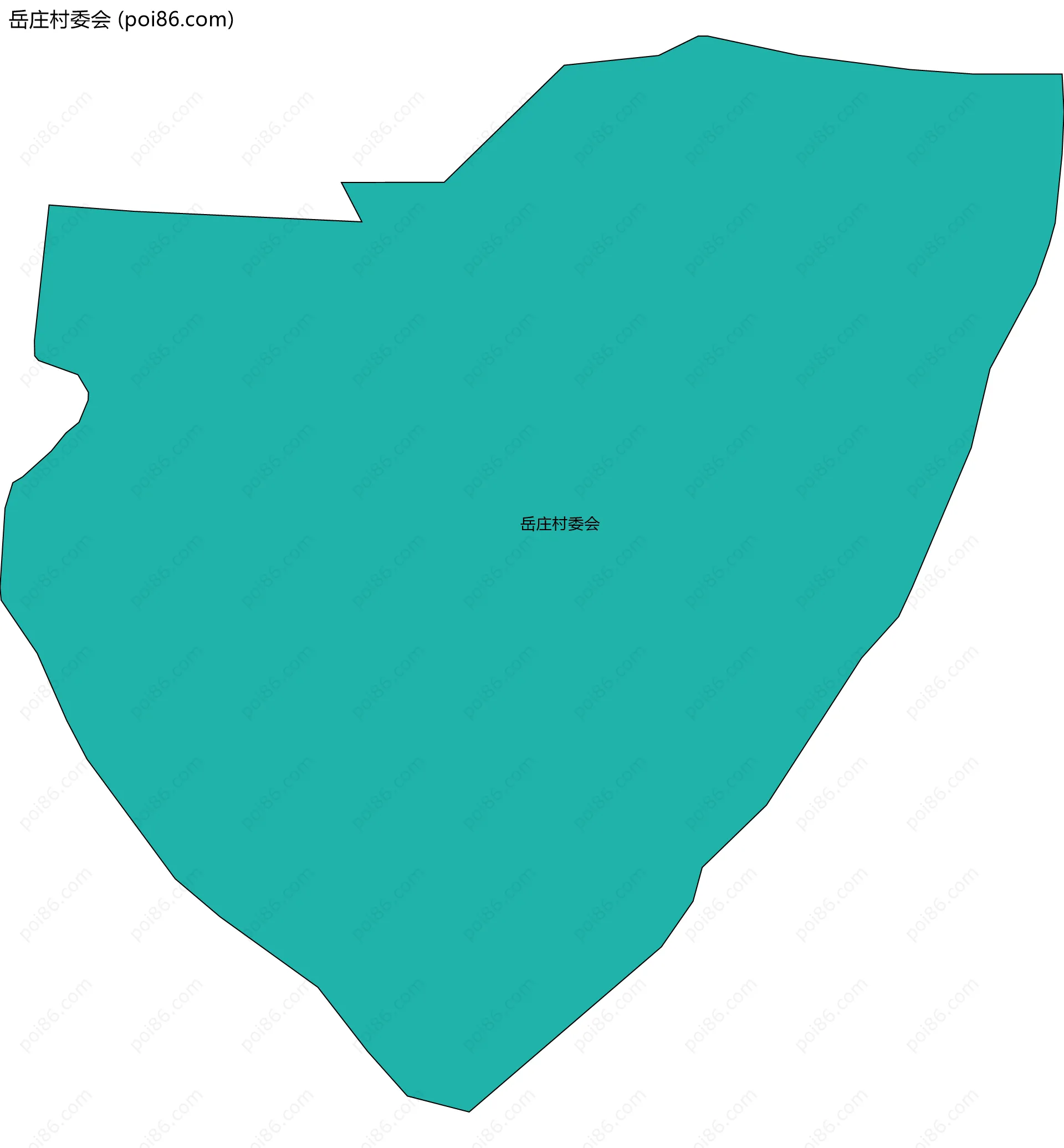 岳庄村委会边界地图