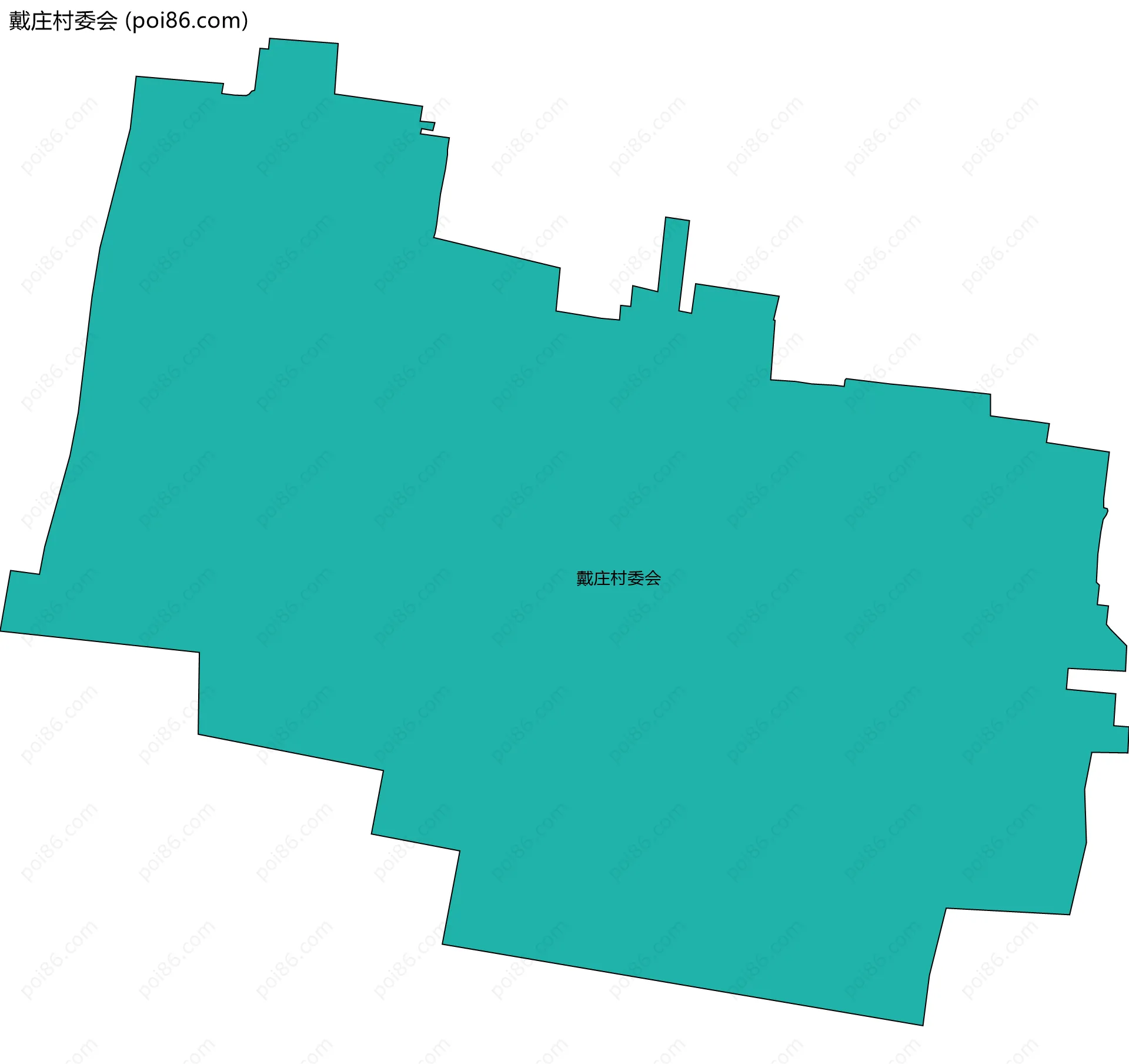 戴庄村委会边界地图