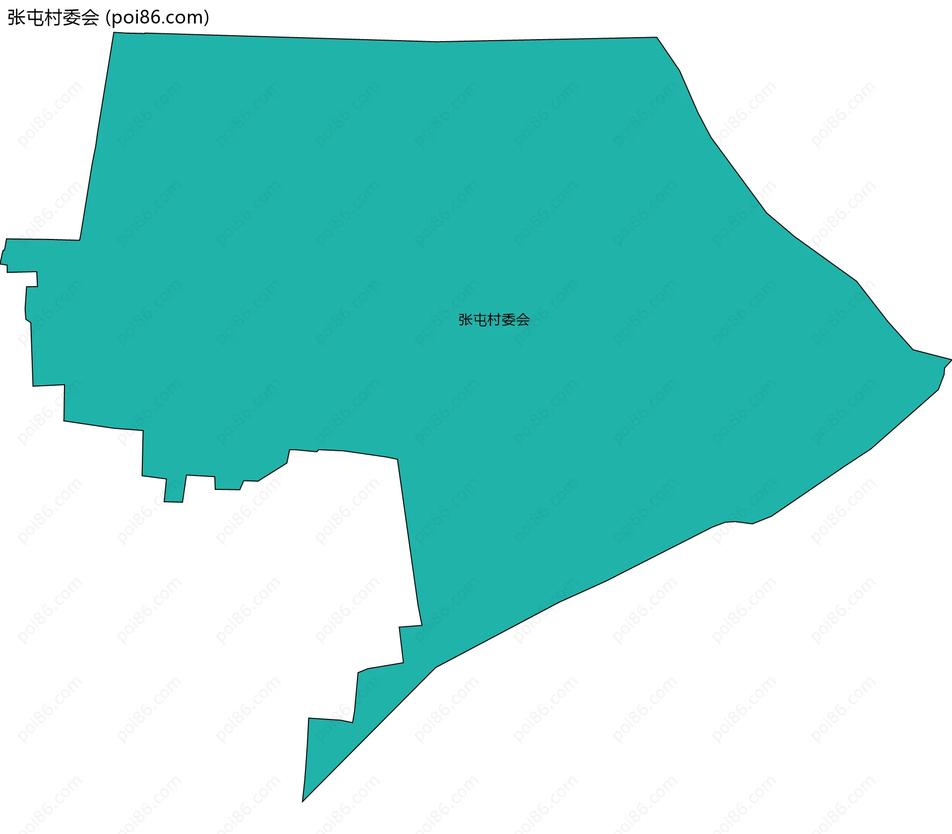 张屯村委会边界地图