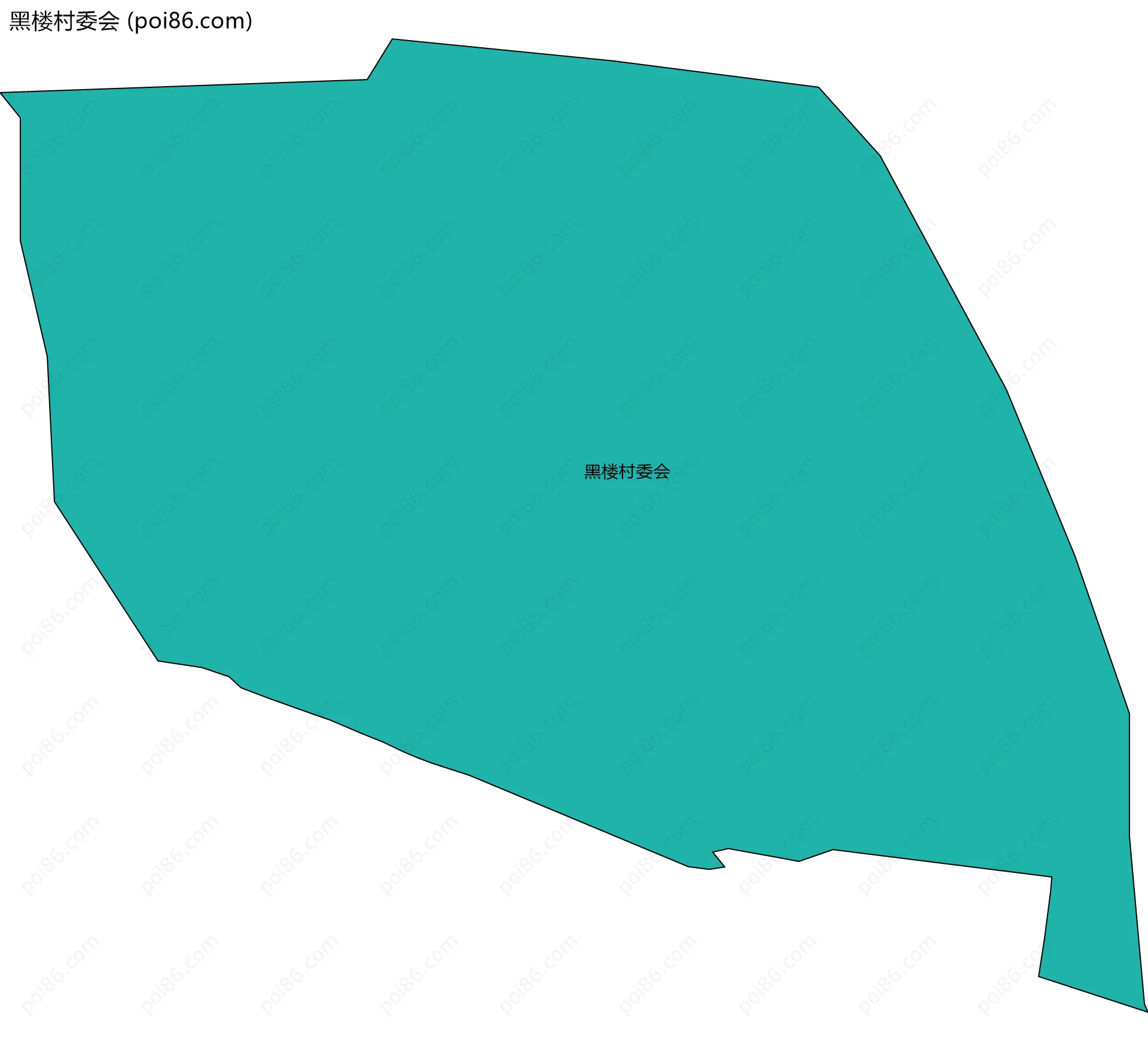 黑楼村委会边界地图
