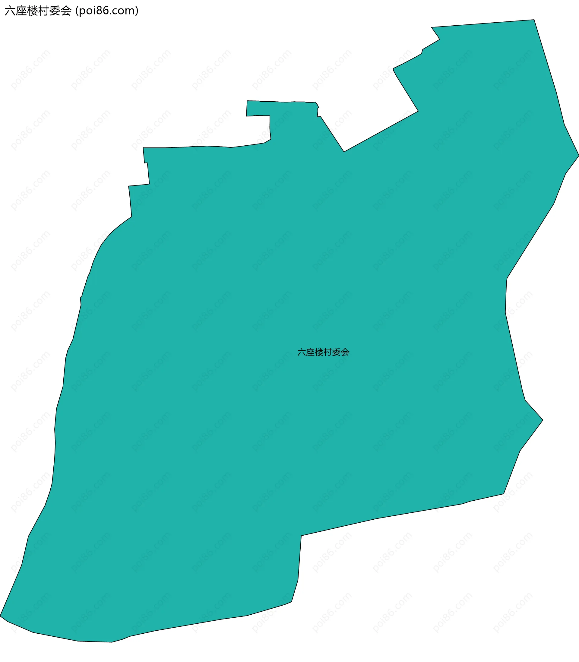 六座楼村委会边界地图