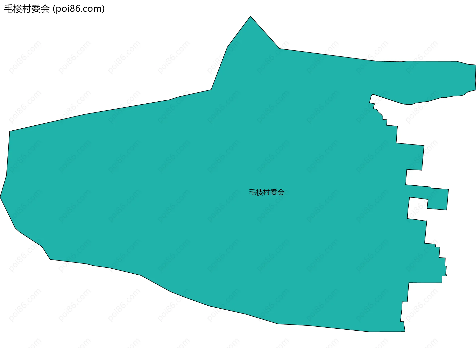 毛楼村委会边界地图