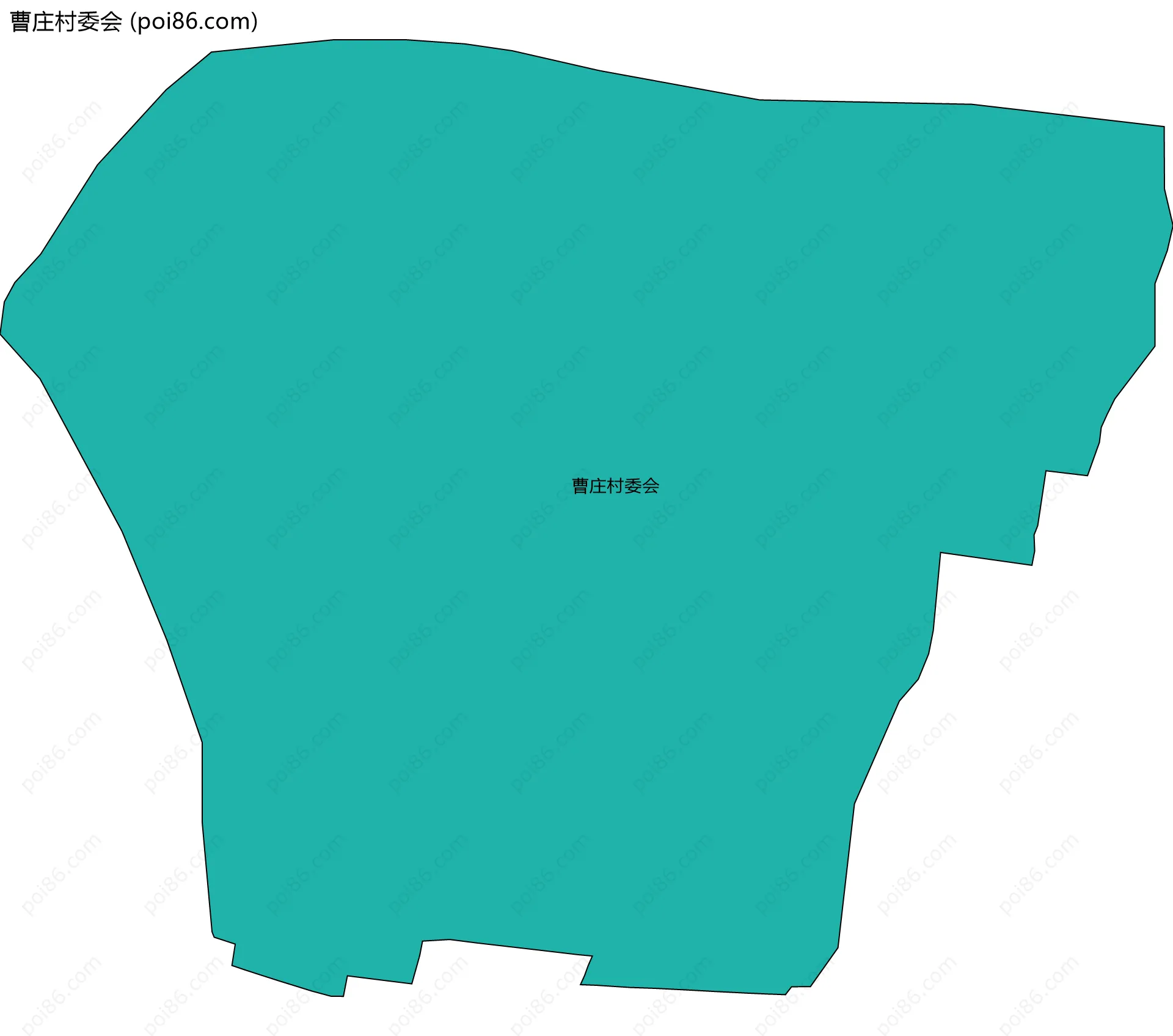 曹庄村委会边界地图