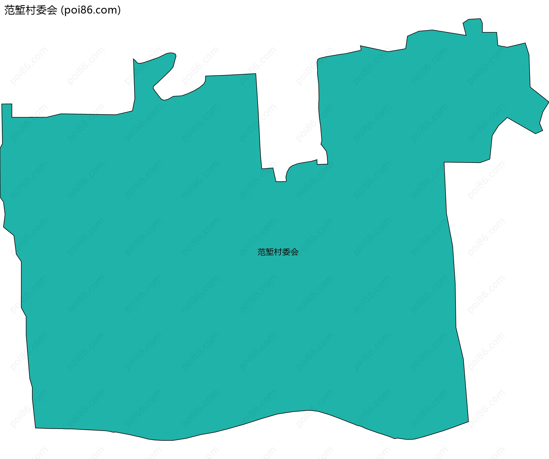 范堑村委会边界地图