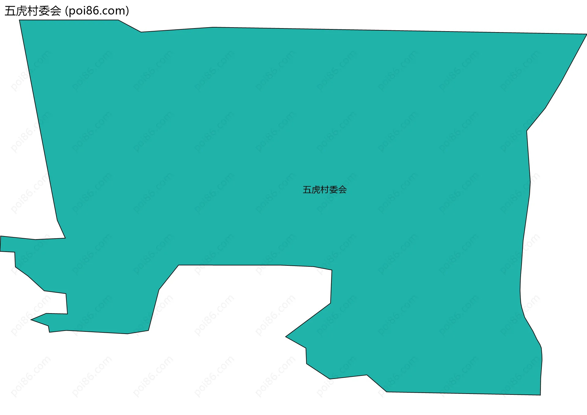 五虎村委会边界地图