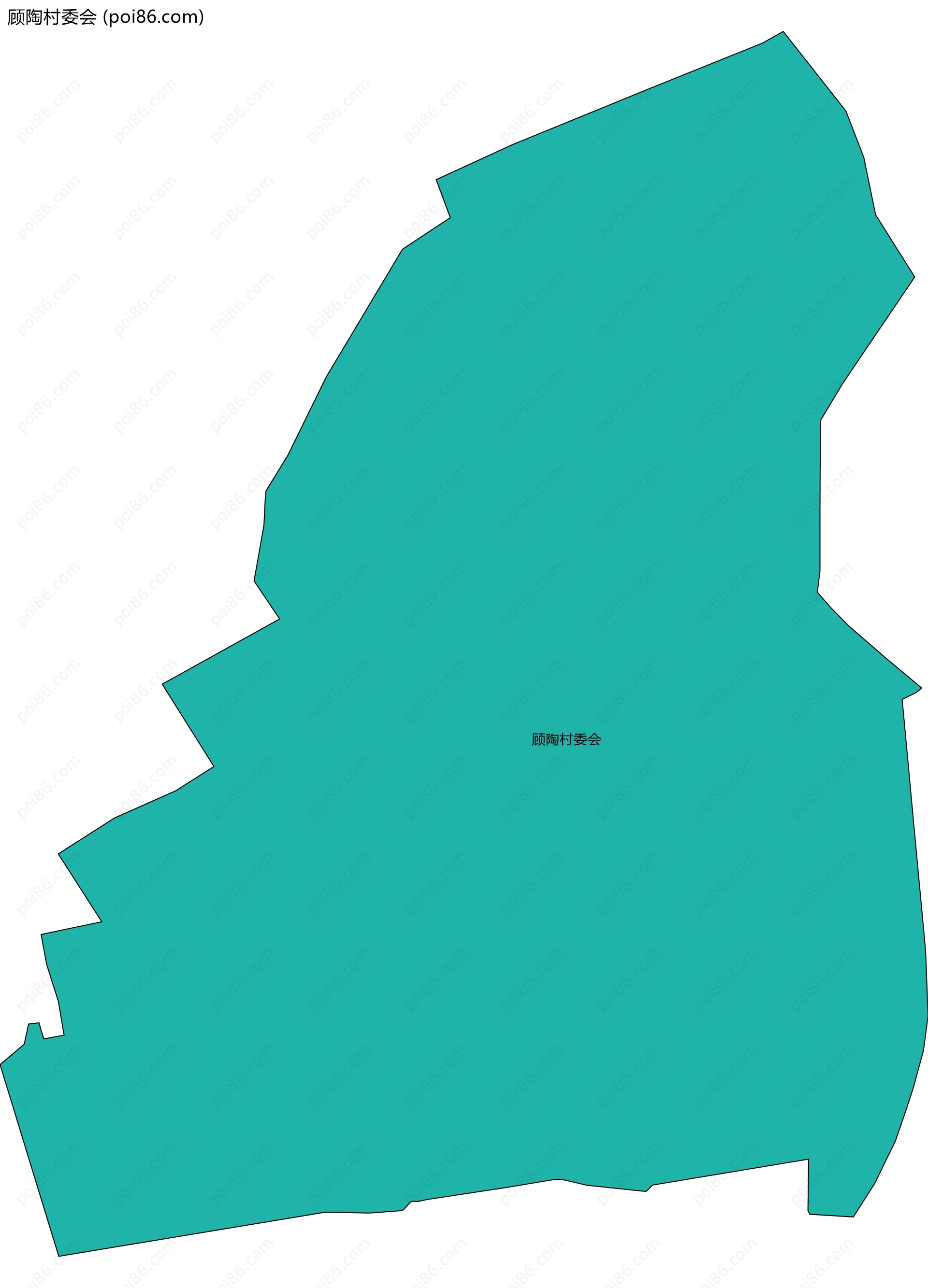 顾陶村委会边界地图