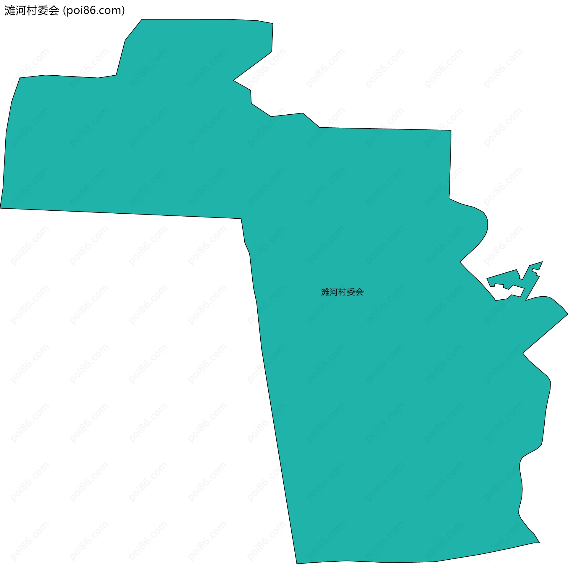 滩河村委会边界地图