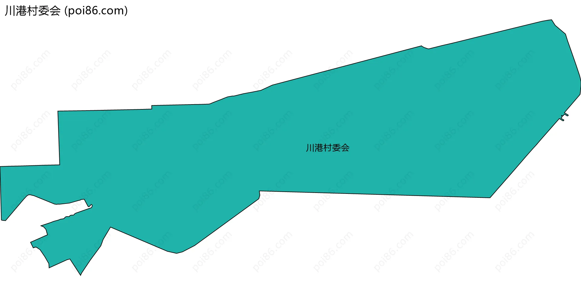 川港村委会边界地图