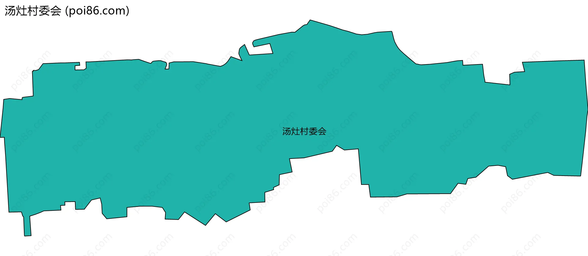 汤灶村委会边界地图