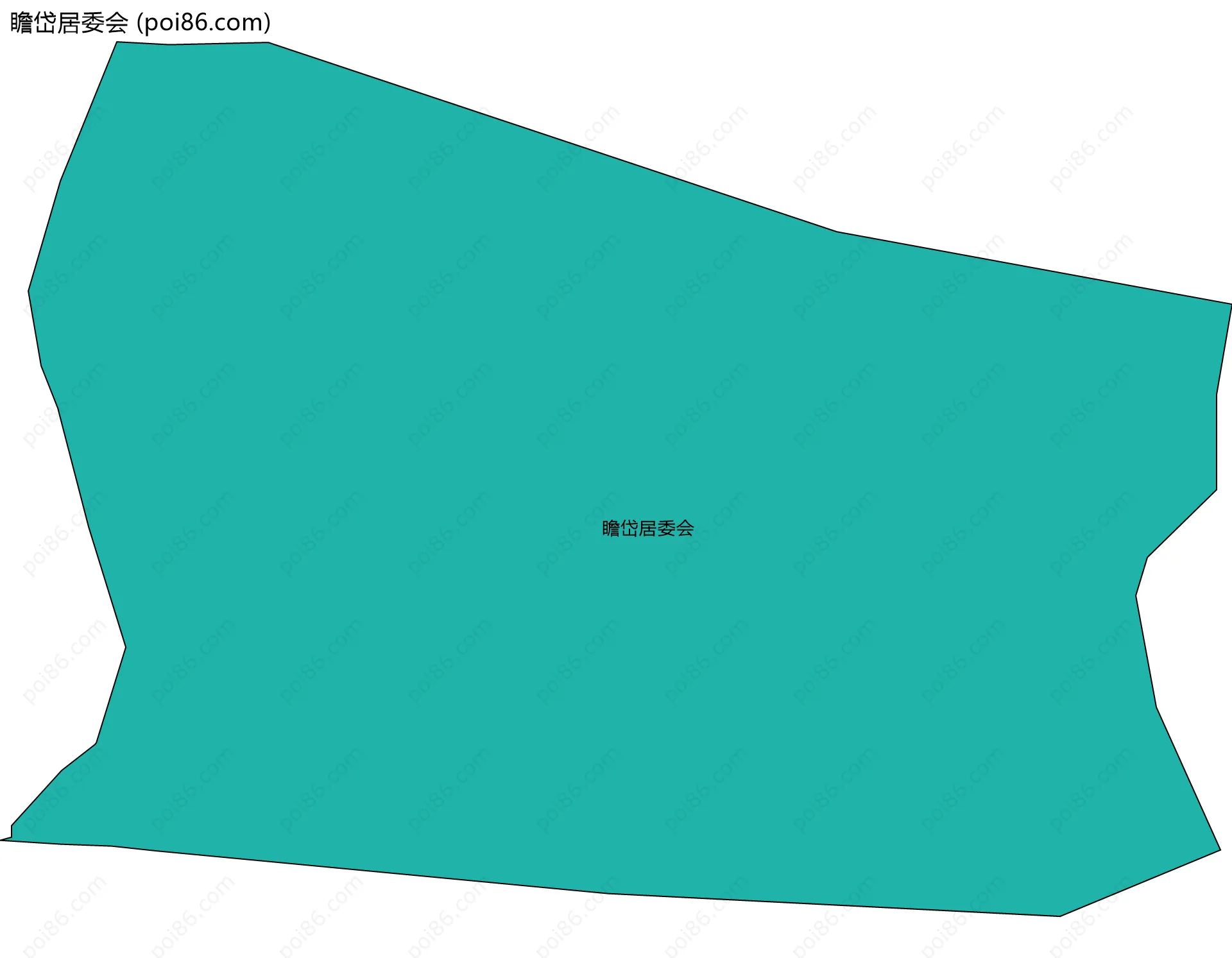 瞻岱居委会边界地图