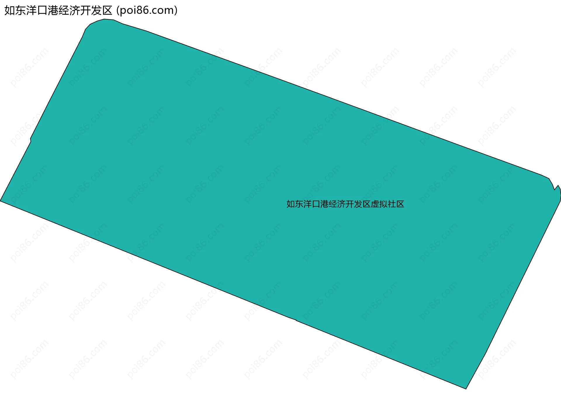 如东洋口港经济开发区边界地图(五级行政区划)
