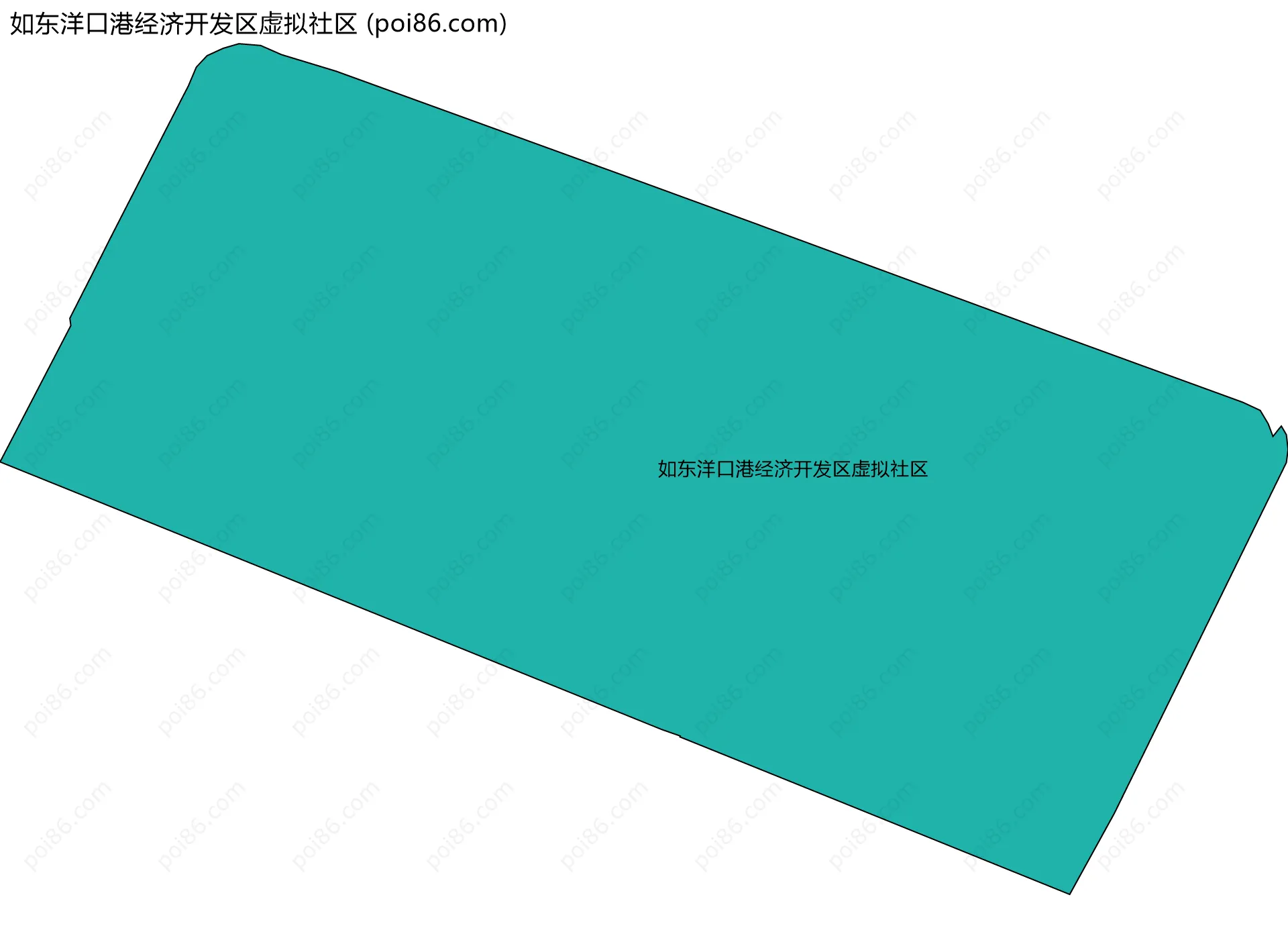 如东洋口港经济开发区虚拟社区边界地图