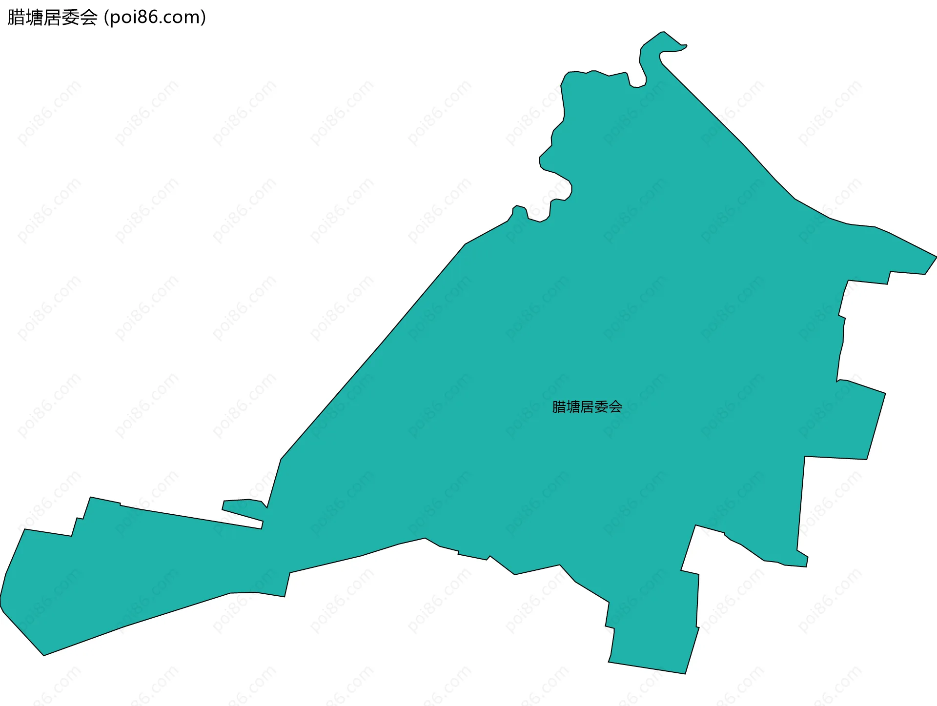 腊塘居委会边界地图