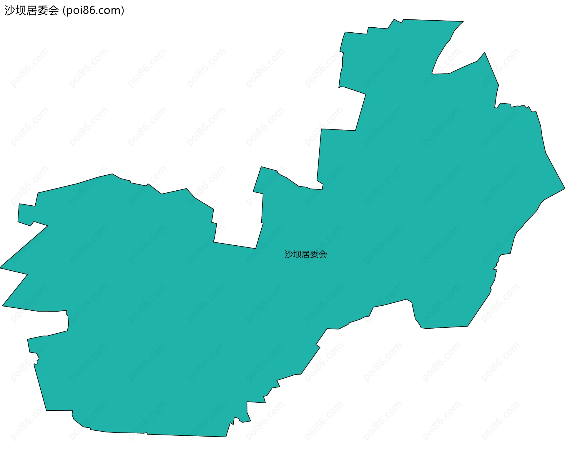 沙坝居委会边界地图