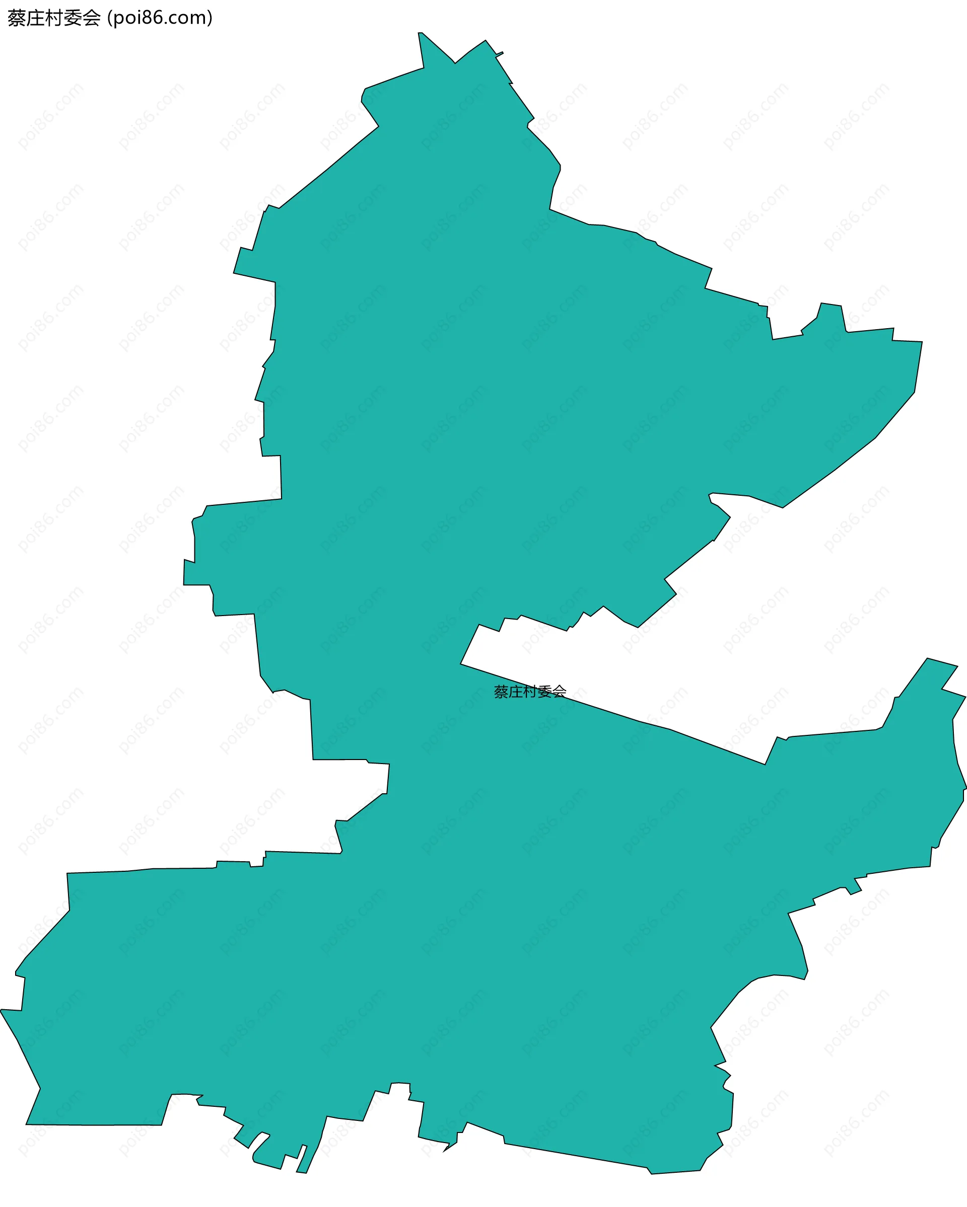 蔡庄村委会边界地图