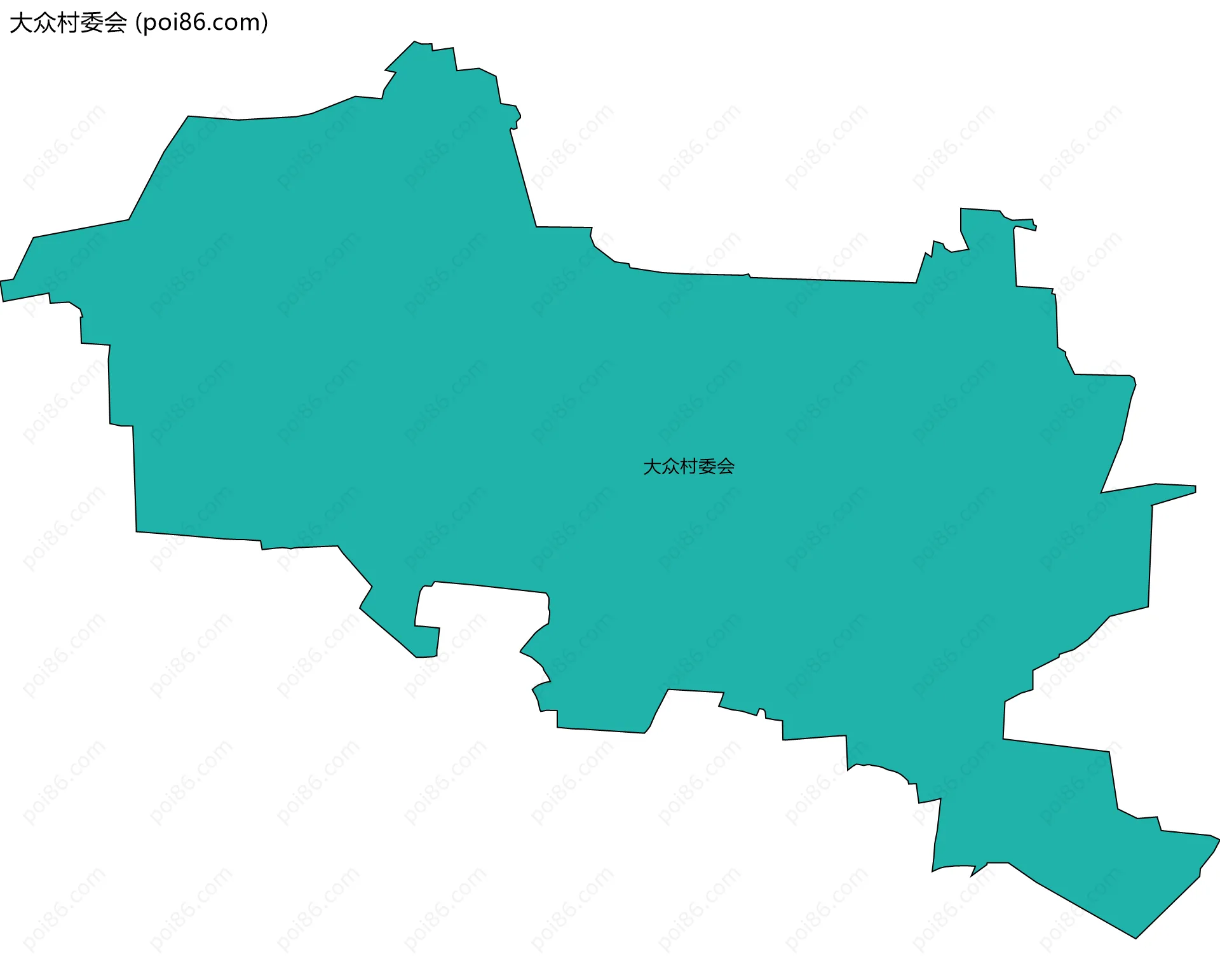 大众村委会边界地图