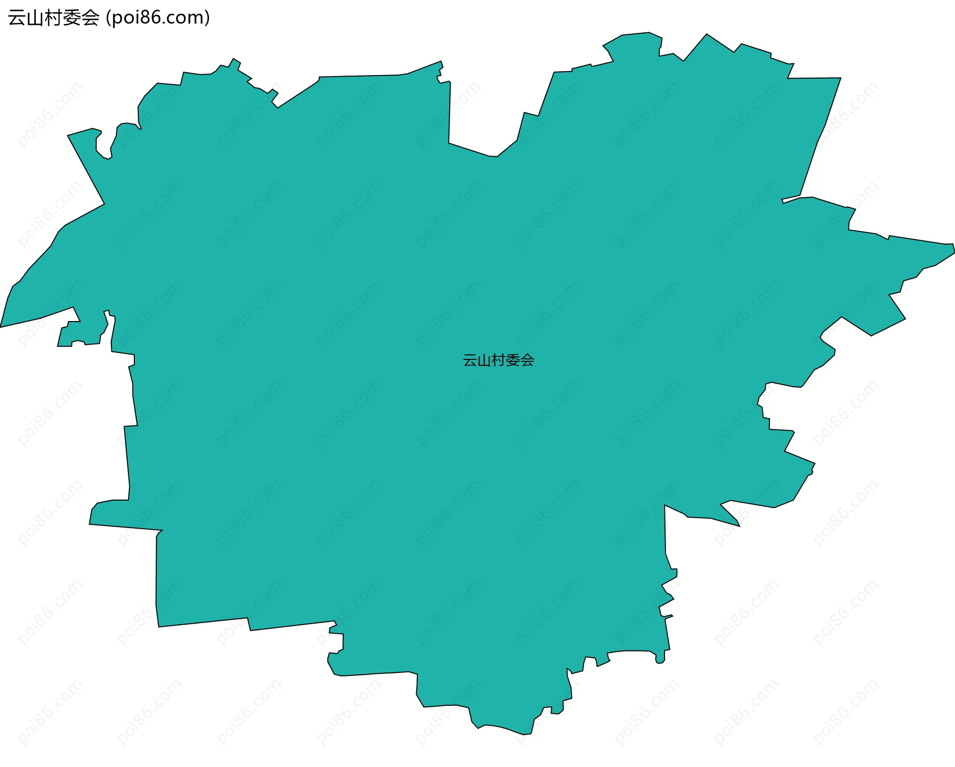 云山村委会边界地图