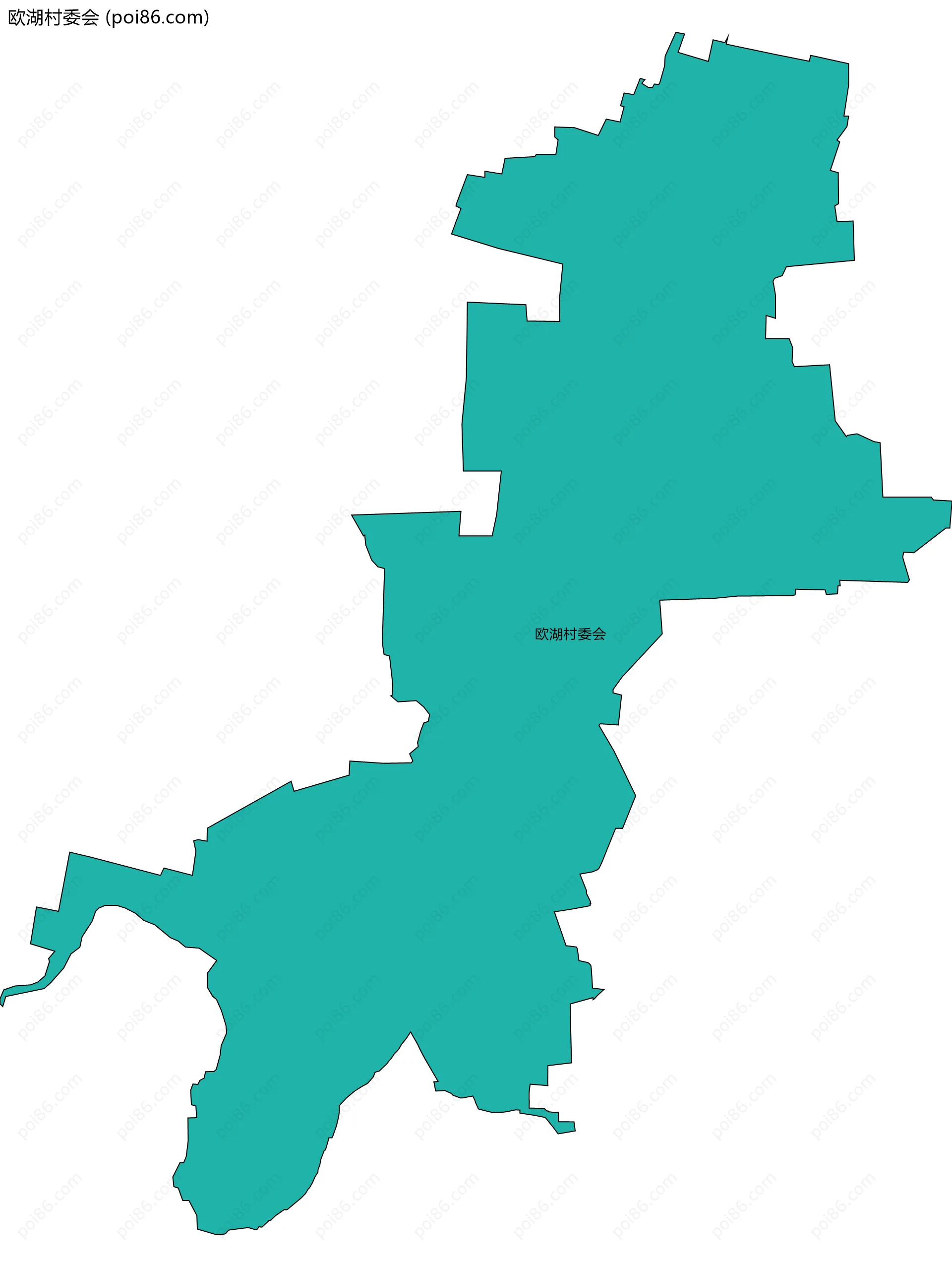 欧湖村委会边界地图