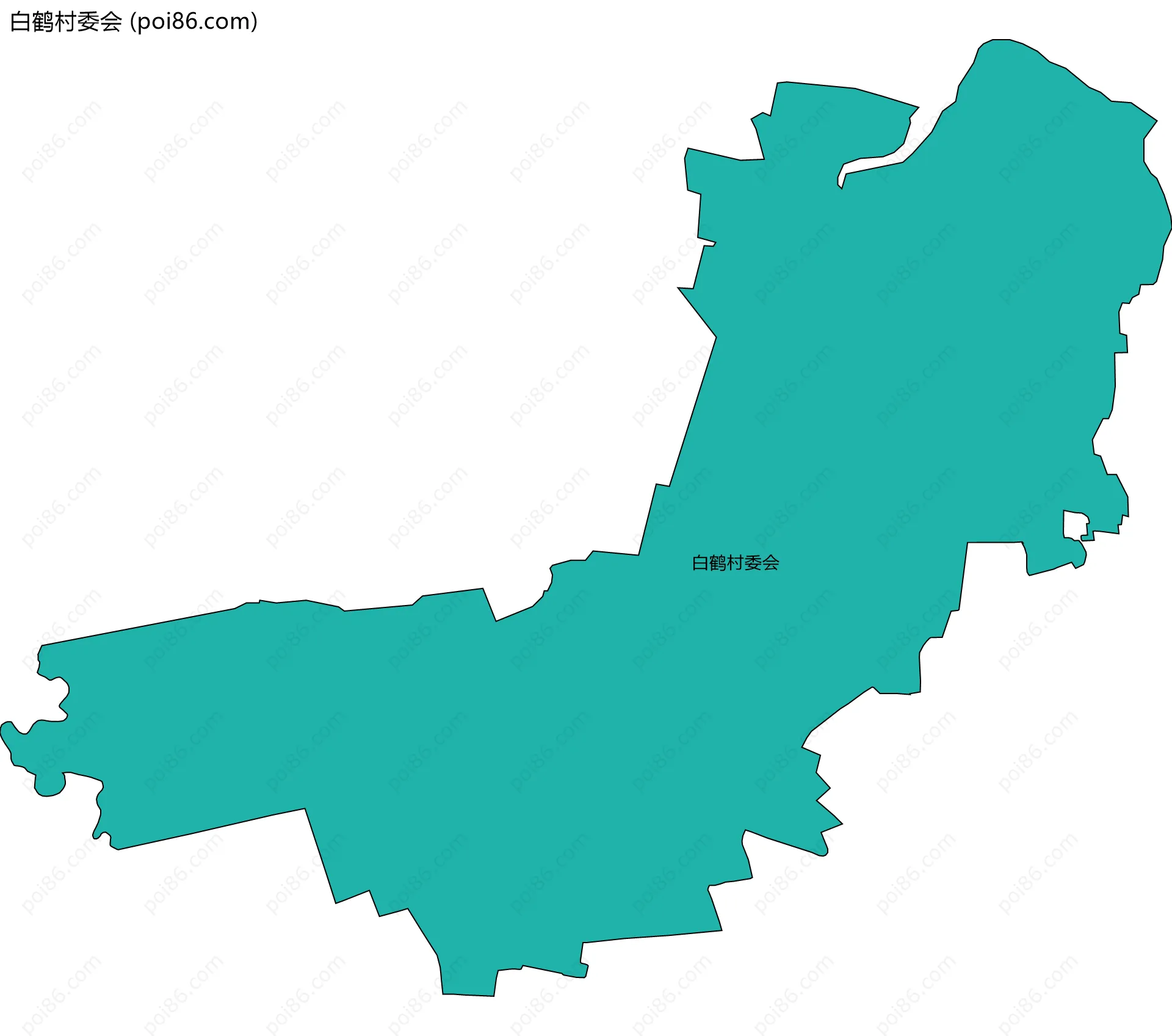 白鹤村委会边界地图