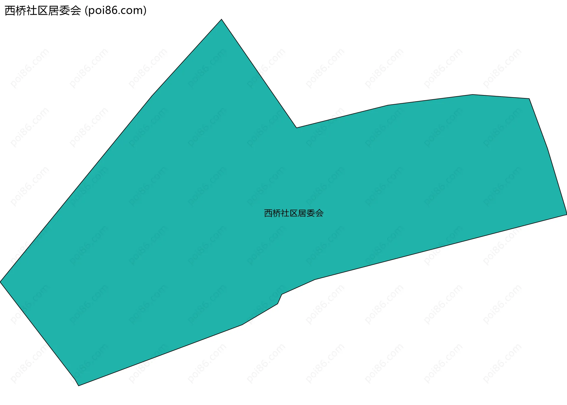 西桥社区居委会边界地图