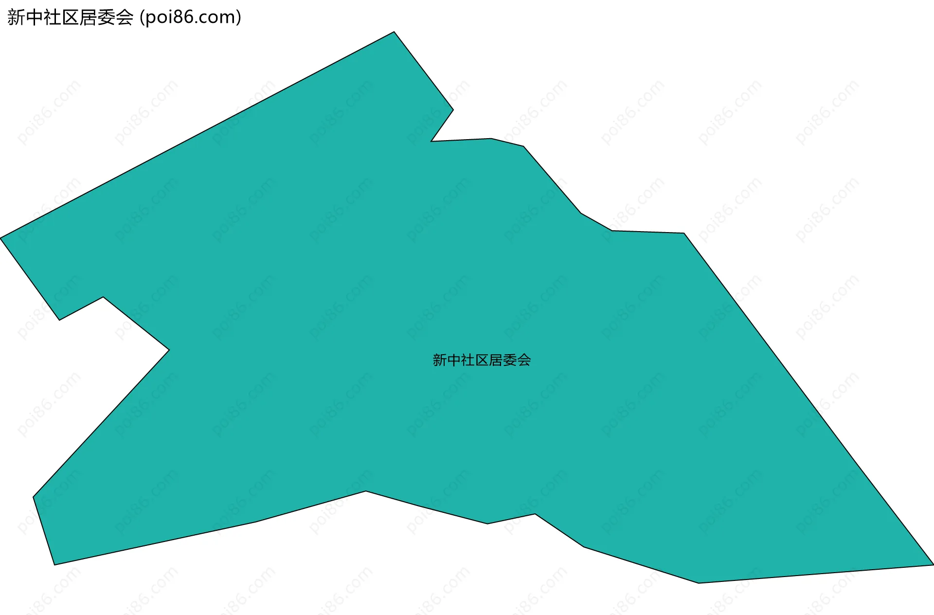 新中社区居委会边界地图