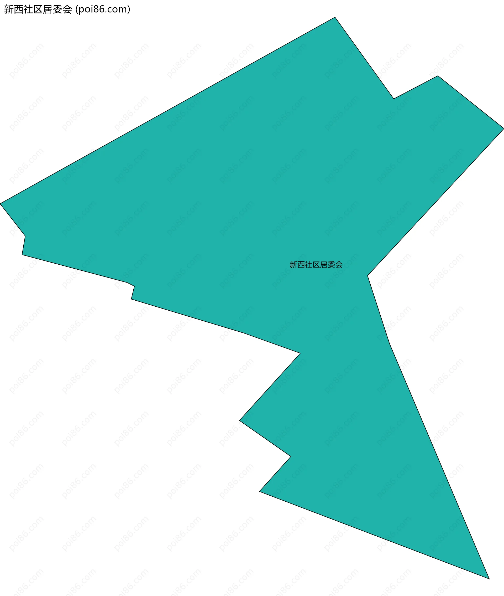 新西社区居委会边界地图
