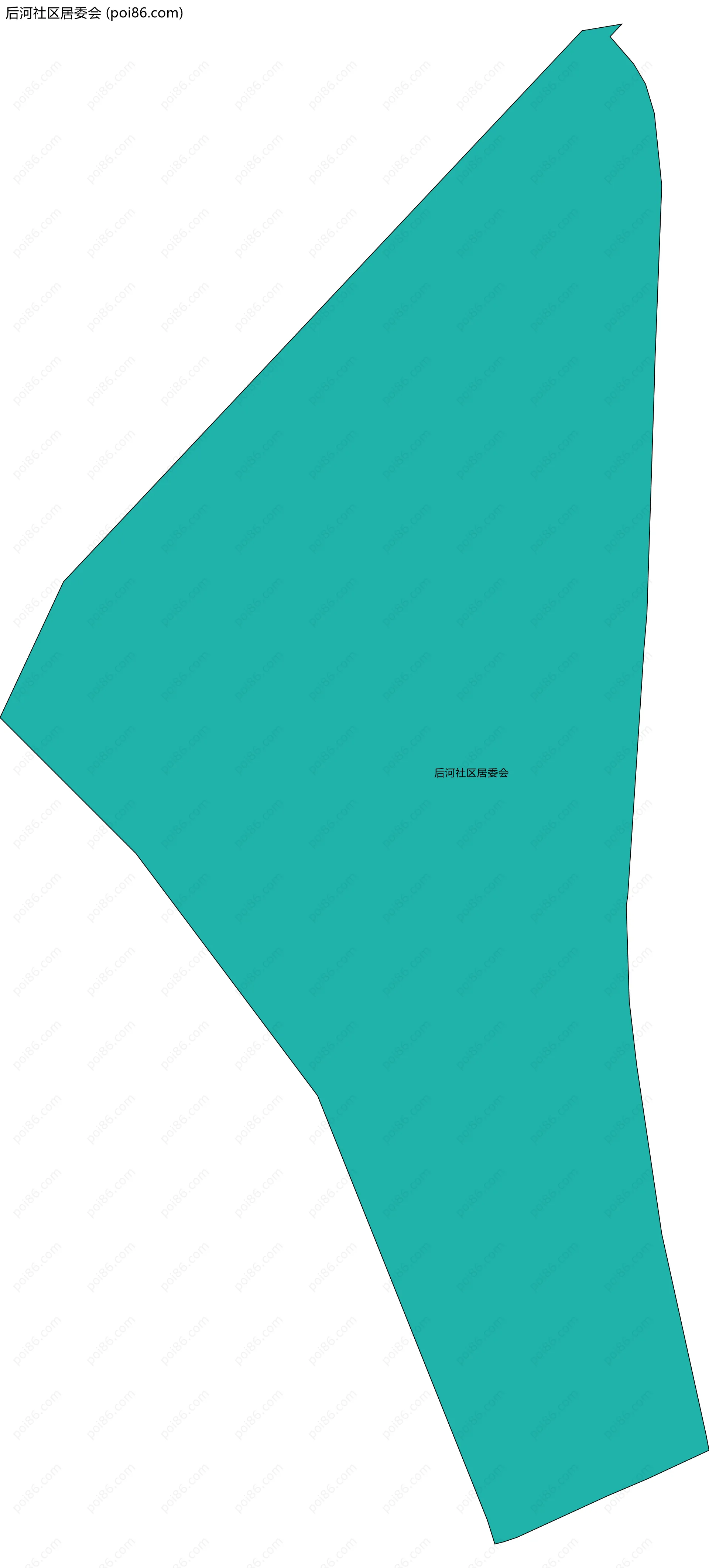 后河社区居委会边界地图