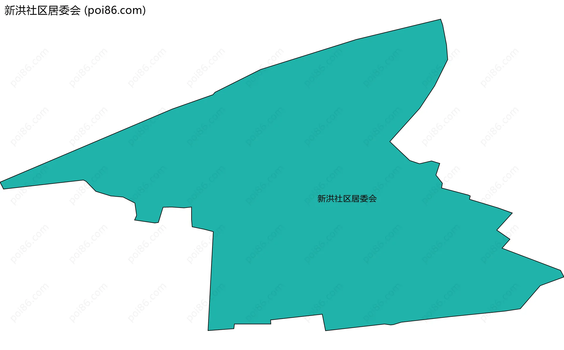 新洪社区居委会边界地图