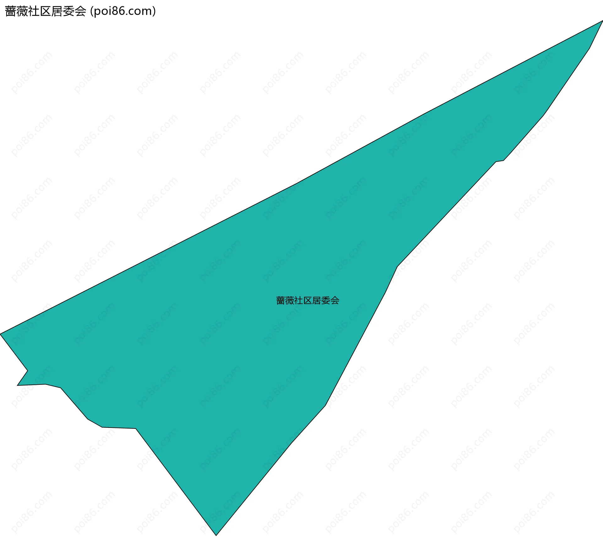 蔷薇社区居委会边界地图