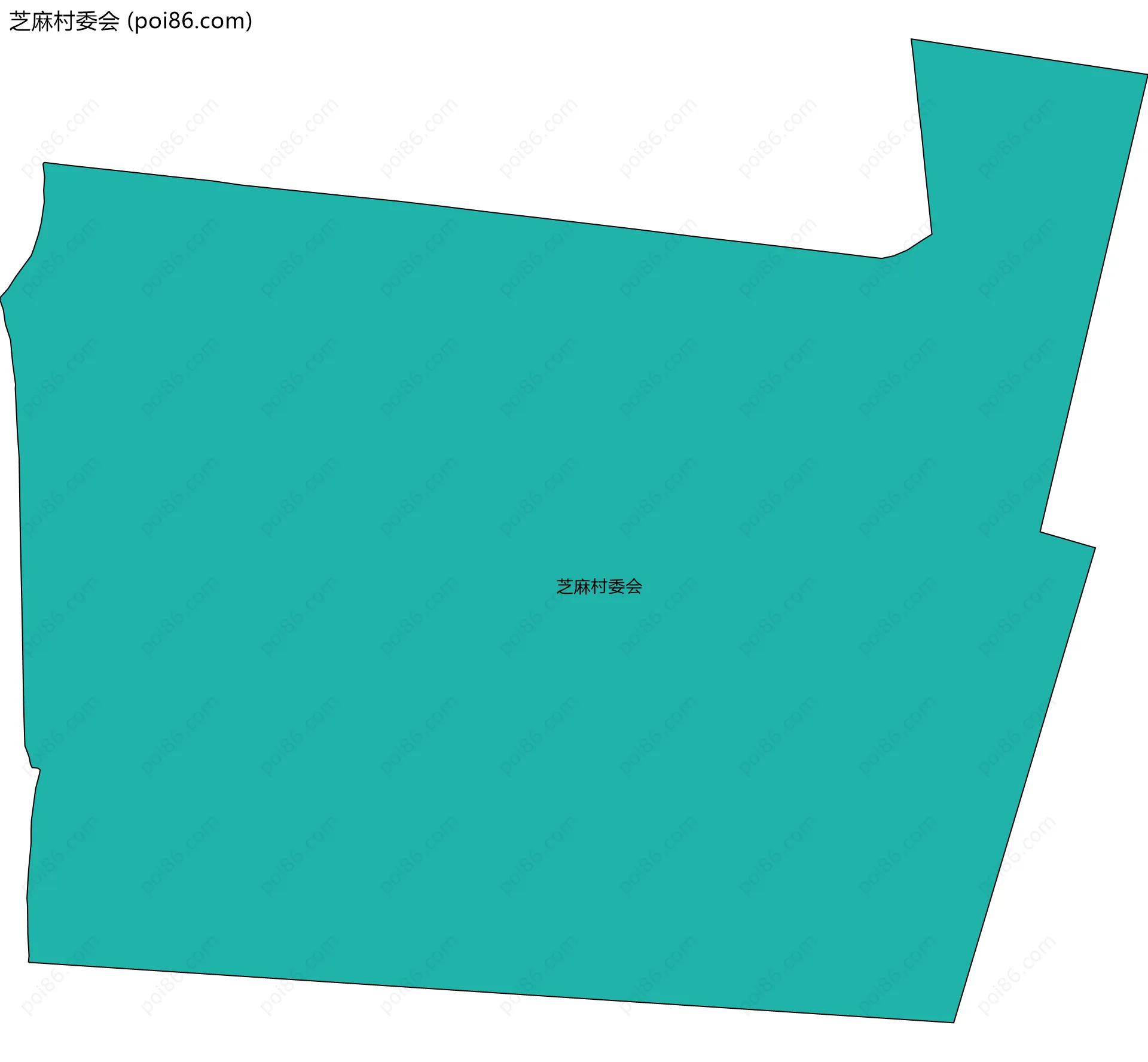 芝麻村委会边界地图