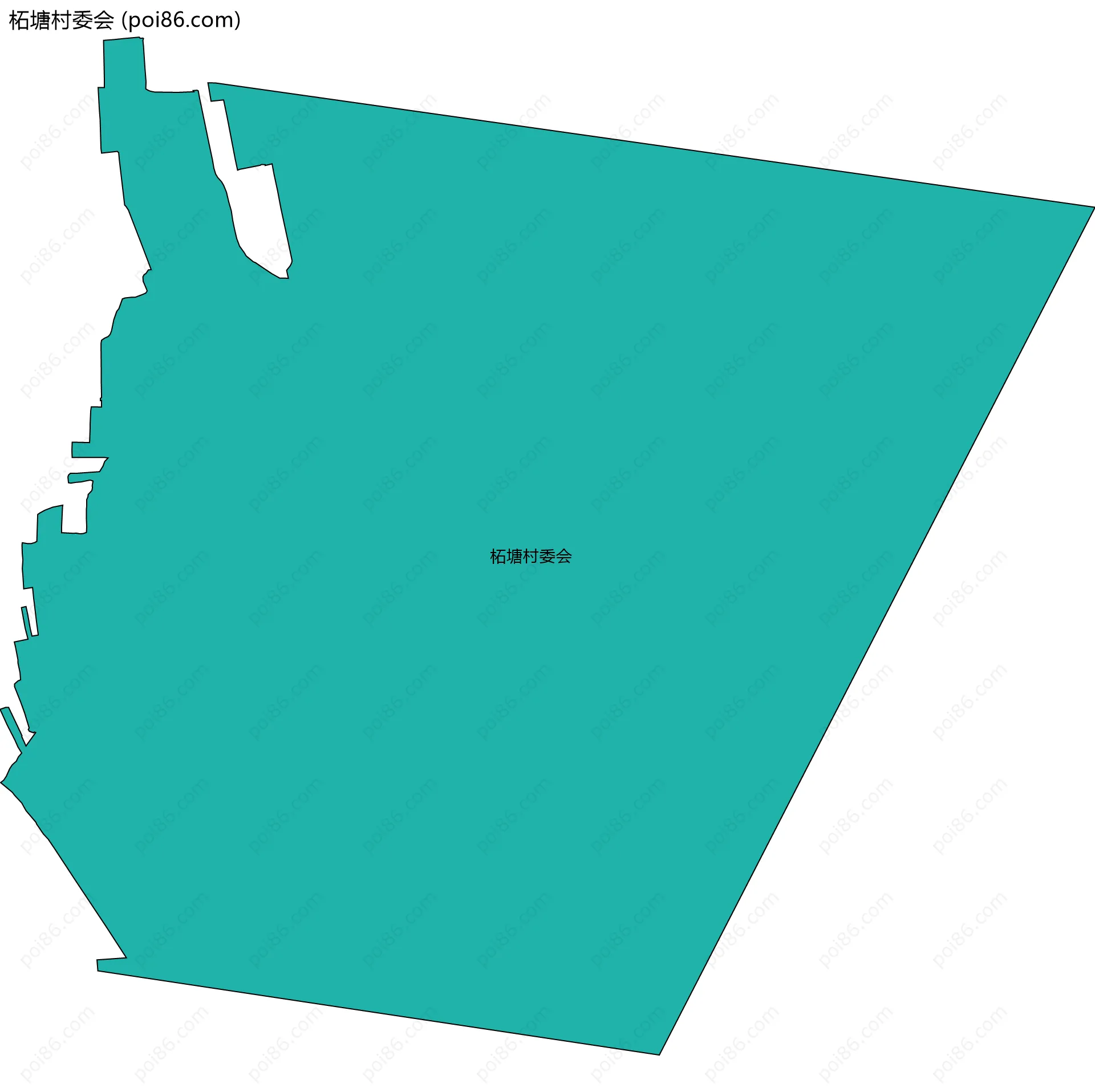 柘塘村委会边界地图