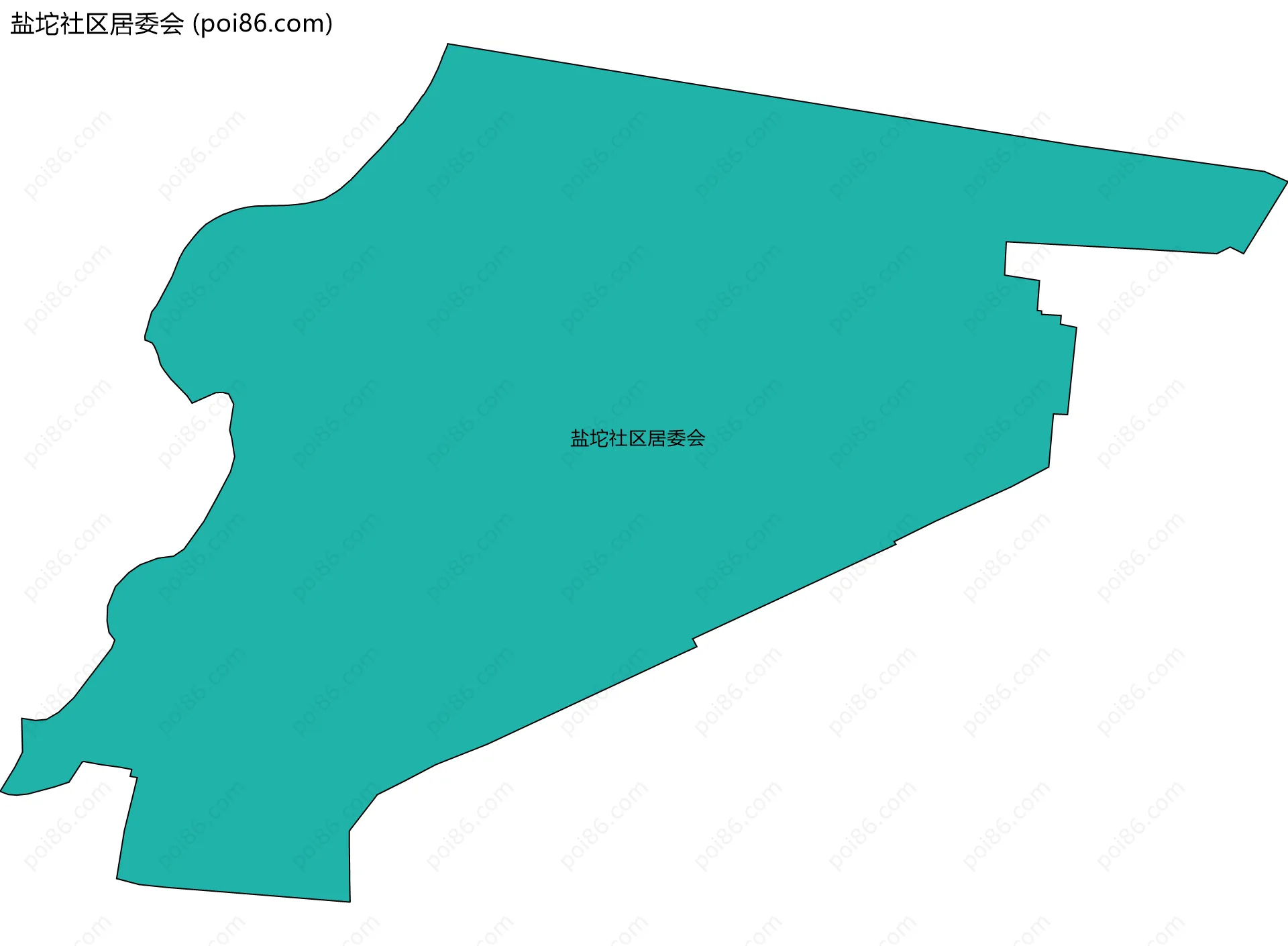 盐坨社区居委会边界地图