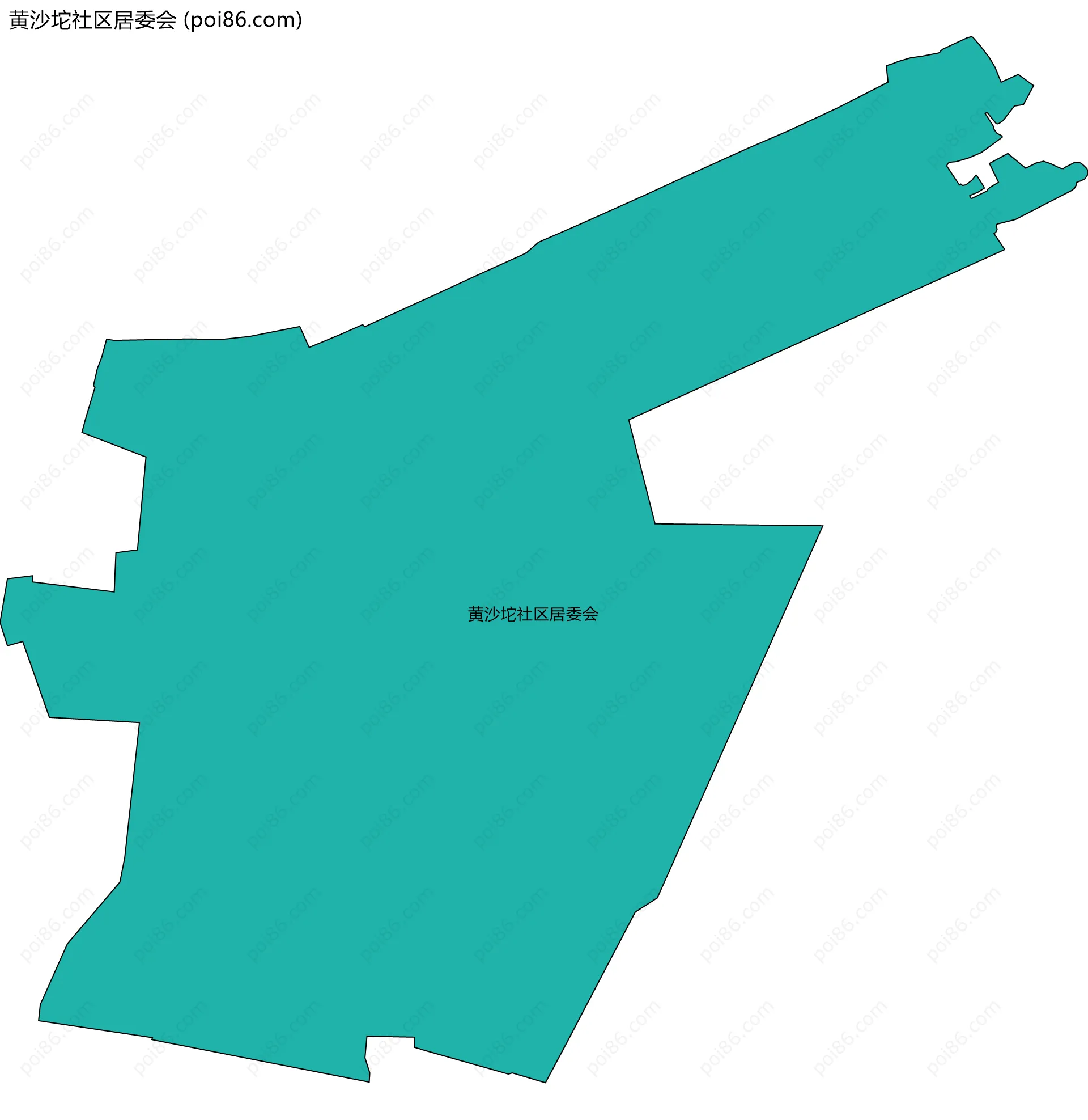 黄沙坨社区居委会边界地图