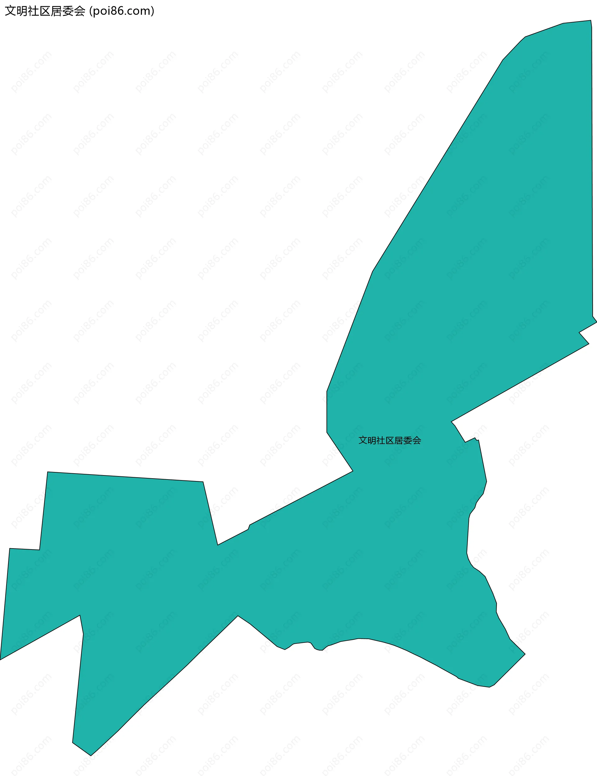 文明社区居委会边界地图