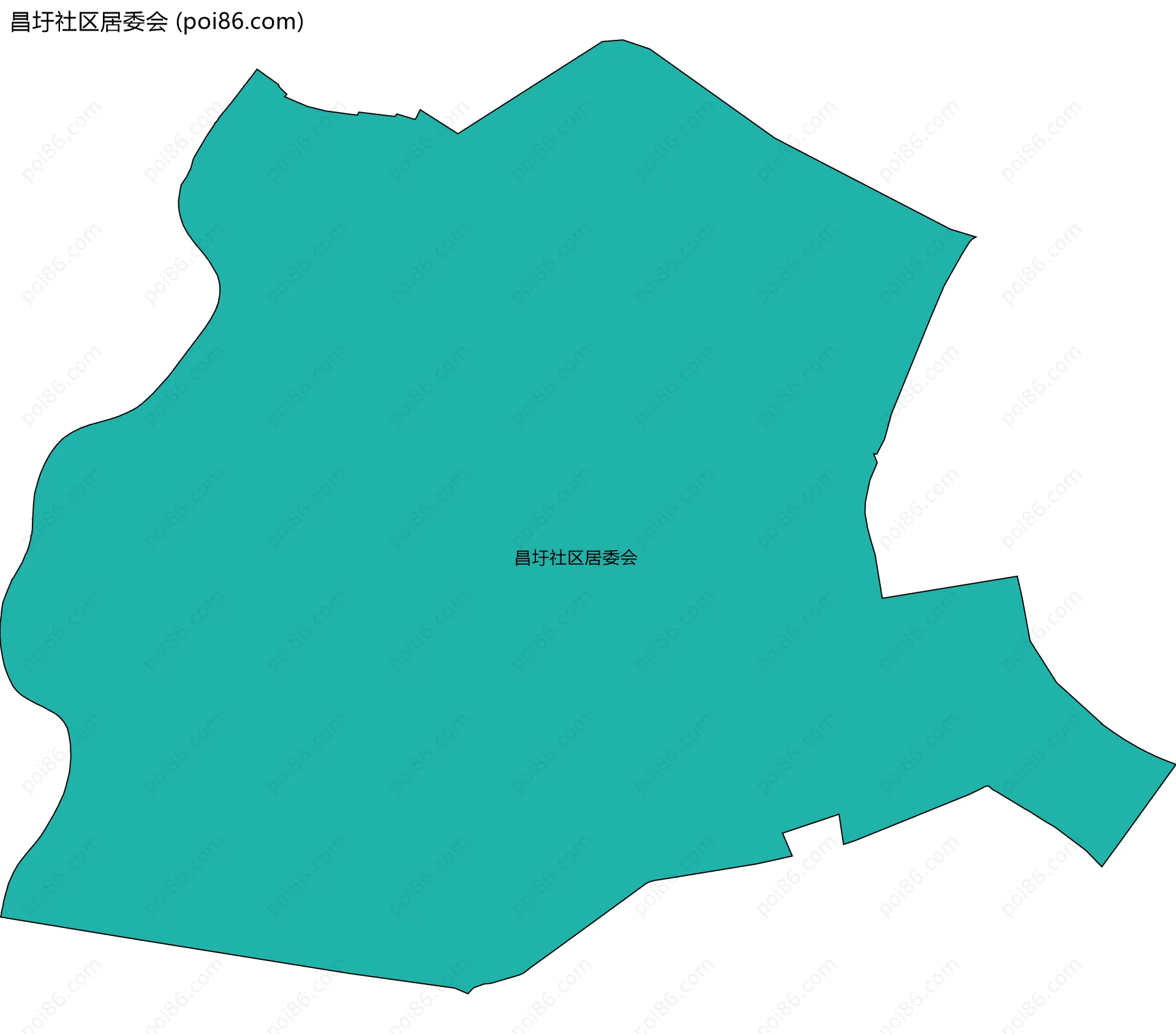 昌圩社区居委会边界地图