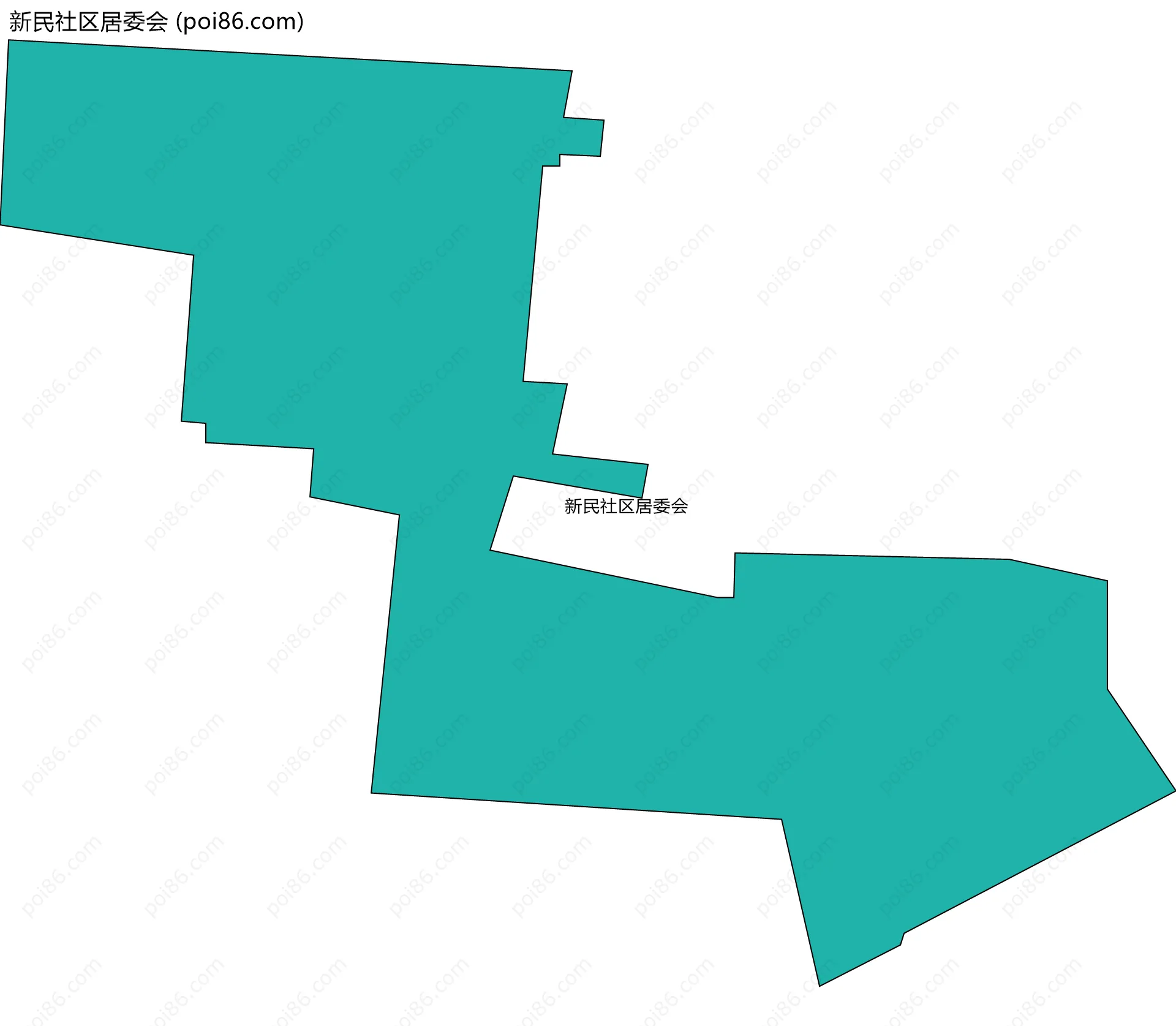 新民社区居委会边界地图