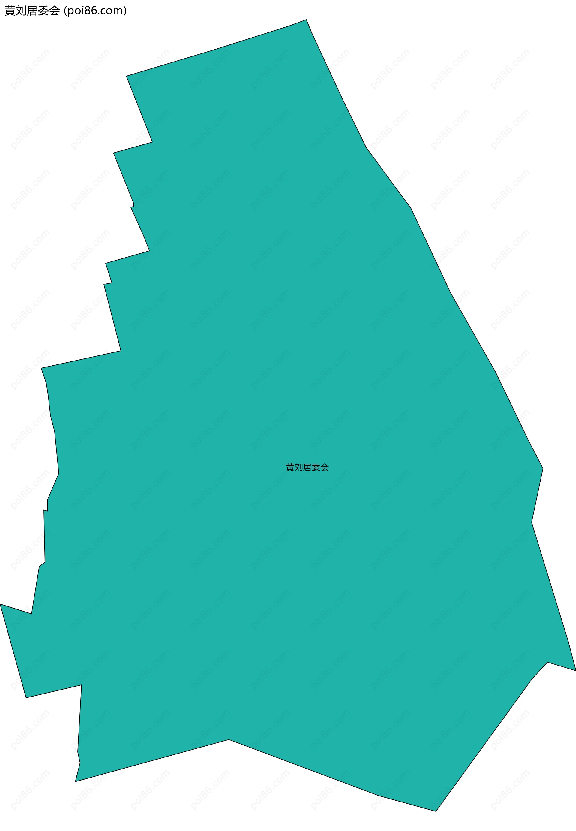 黄刘居委会边界地图