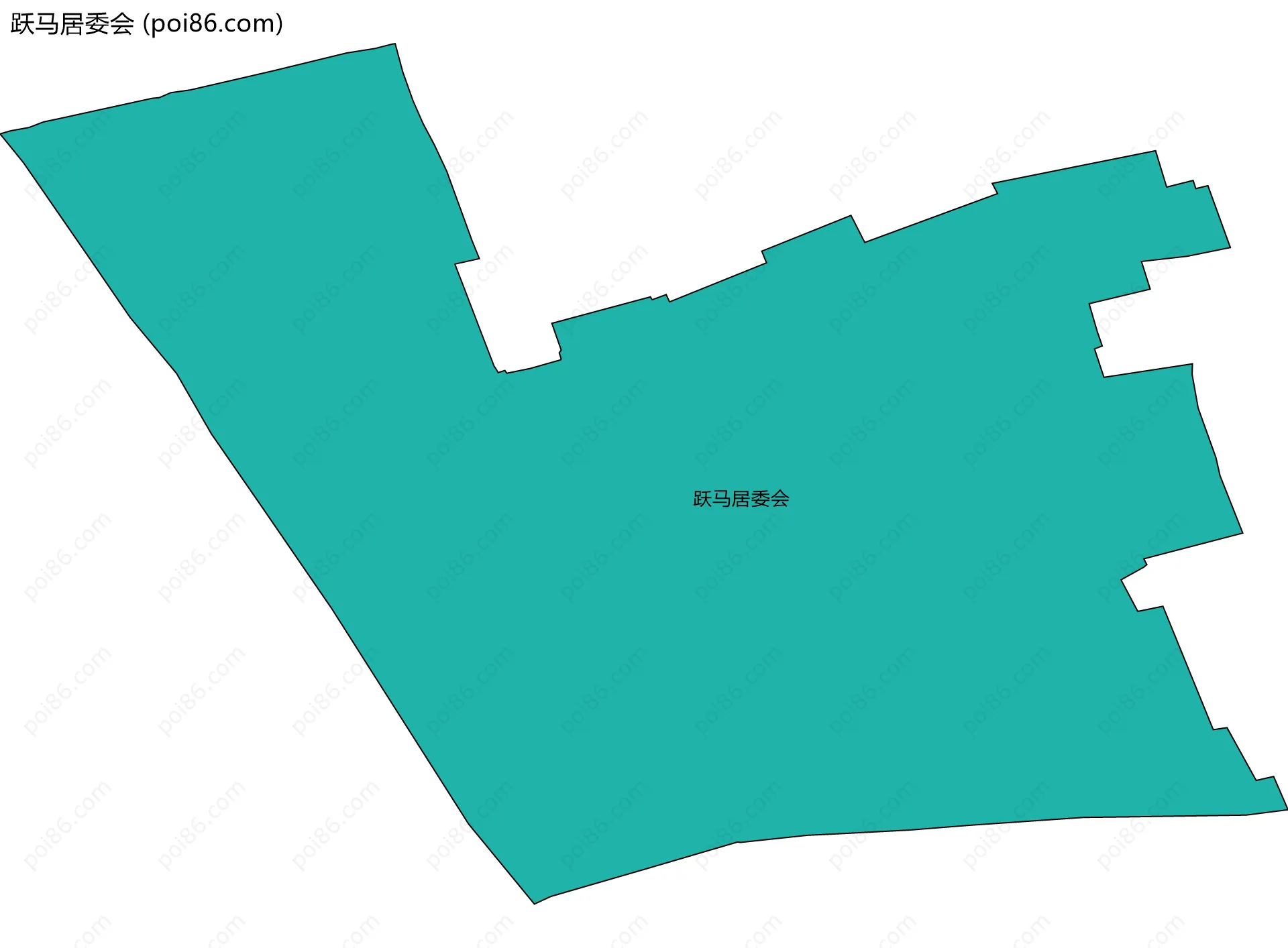 跃马居委会边界地图