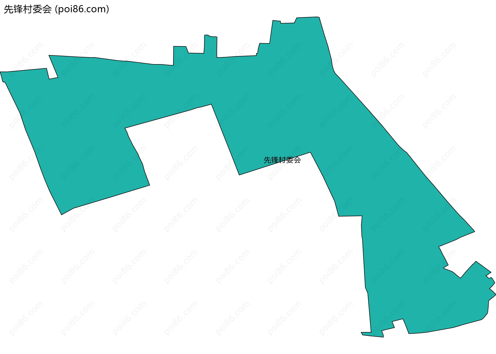 先锋村委会边界地图